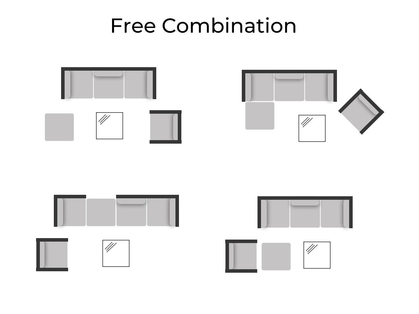 HOMLUX 6-Piece Modular Outdoor Sectional Set, Navy Blue, large
