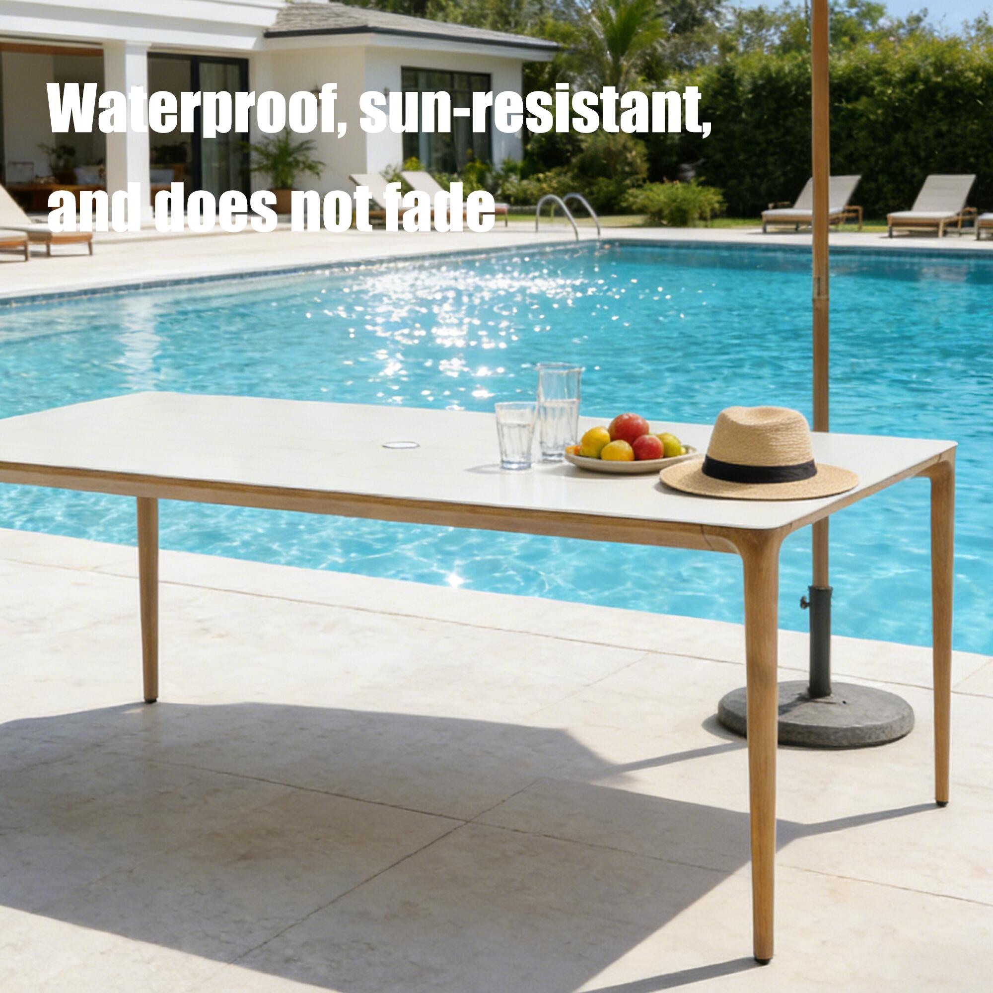 A-Eco Living Turin Outdoor Dining Table and 4 Chairs, , large