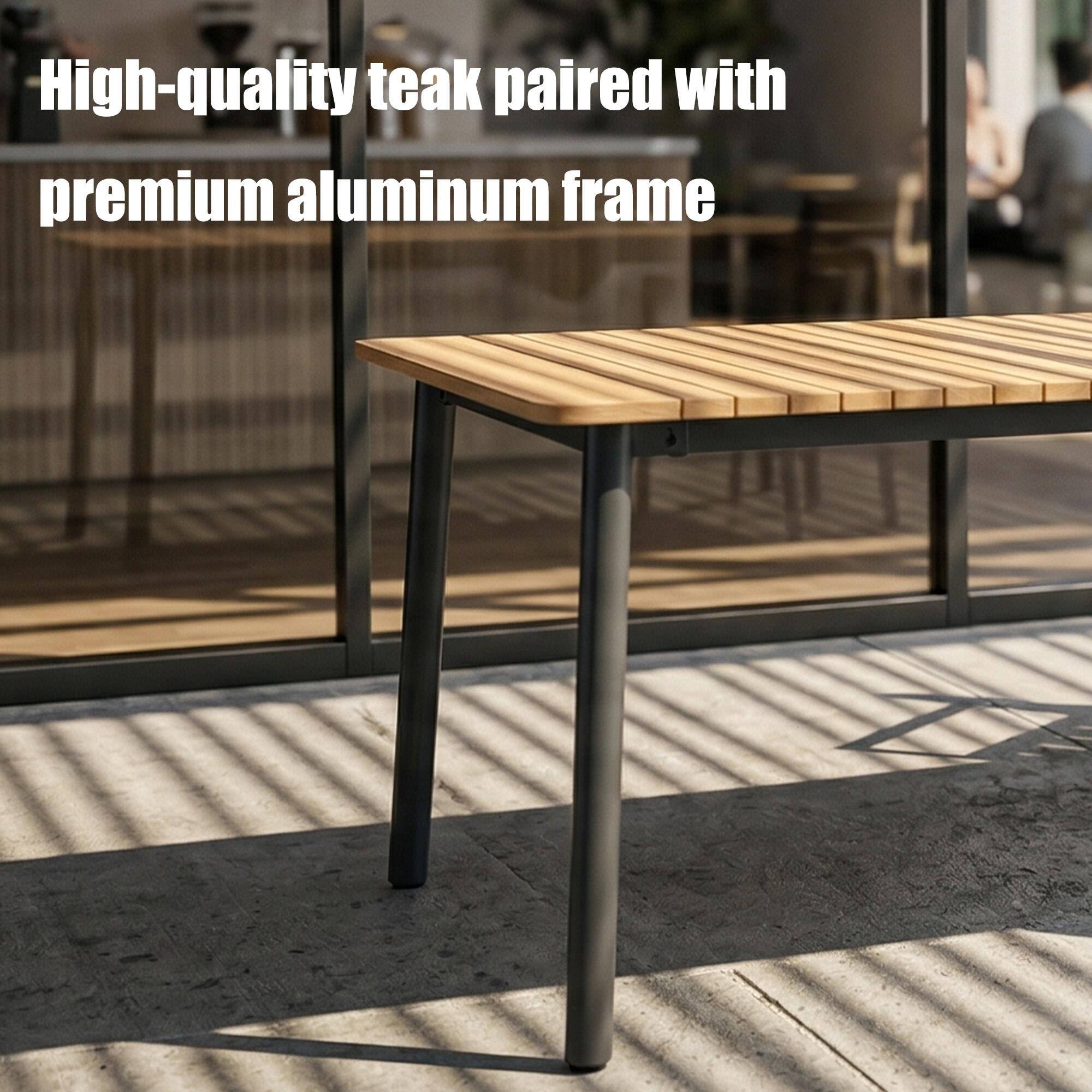 A-Eco Living Akka Outdoor Dining Table and 4 Chairs, , large