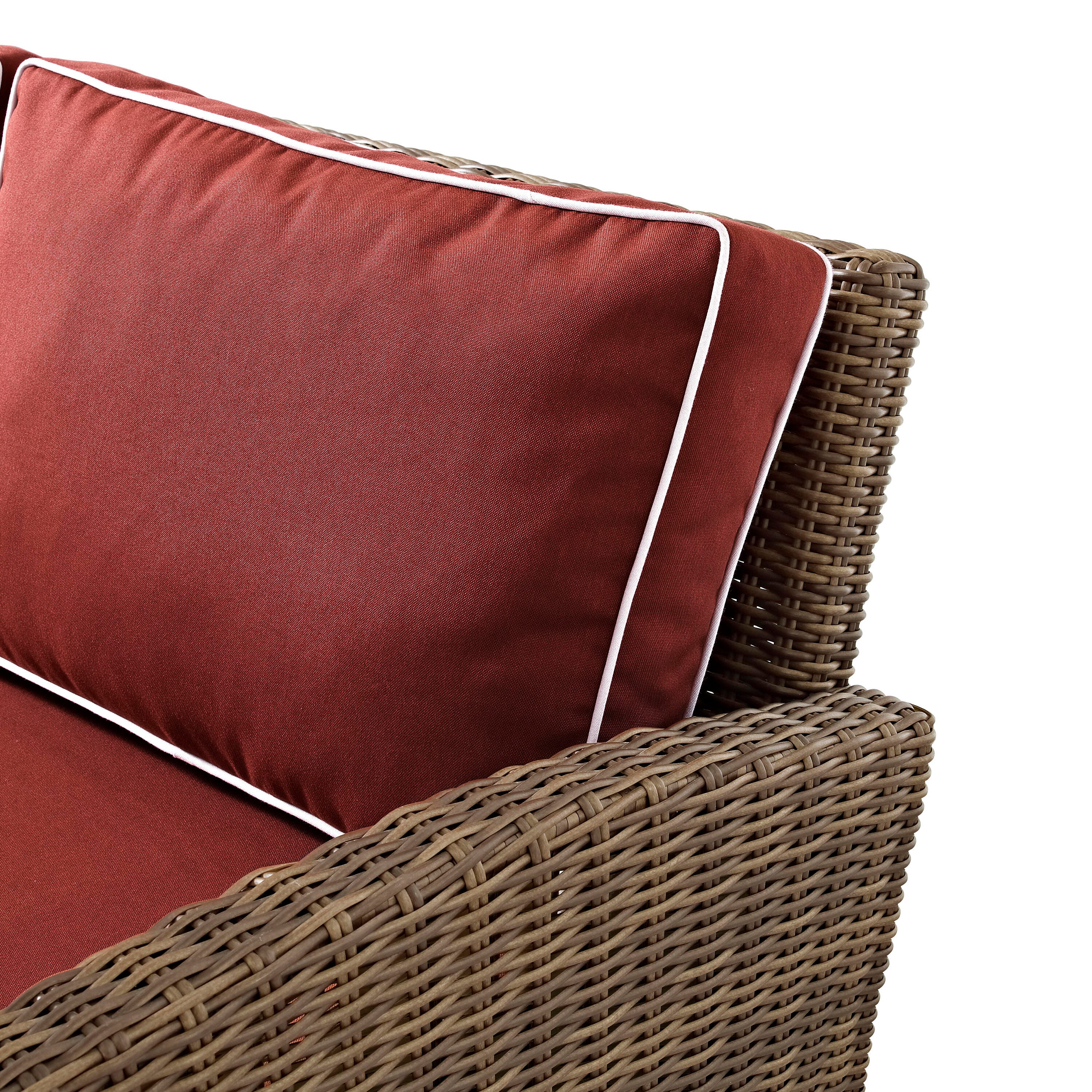 Bradenton 5Pc Outdoor Wicker Conversation Set W/Fire Table, , large
