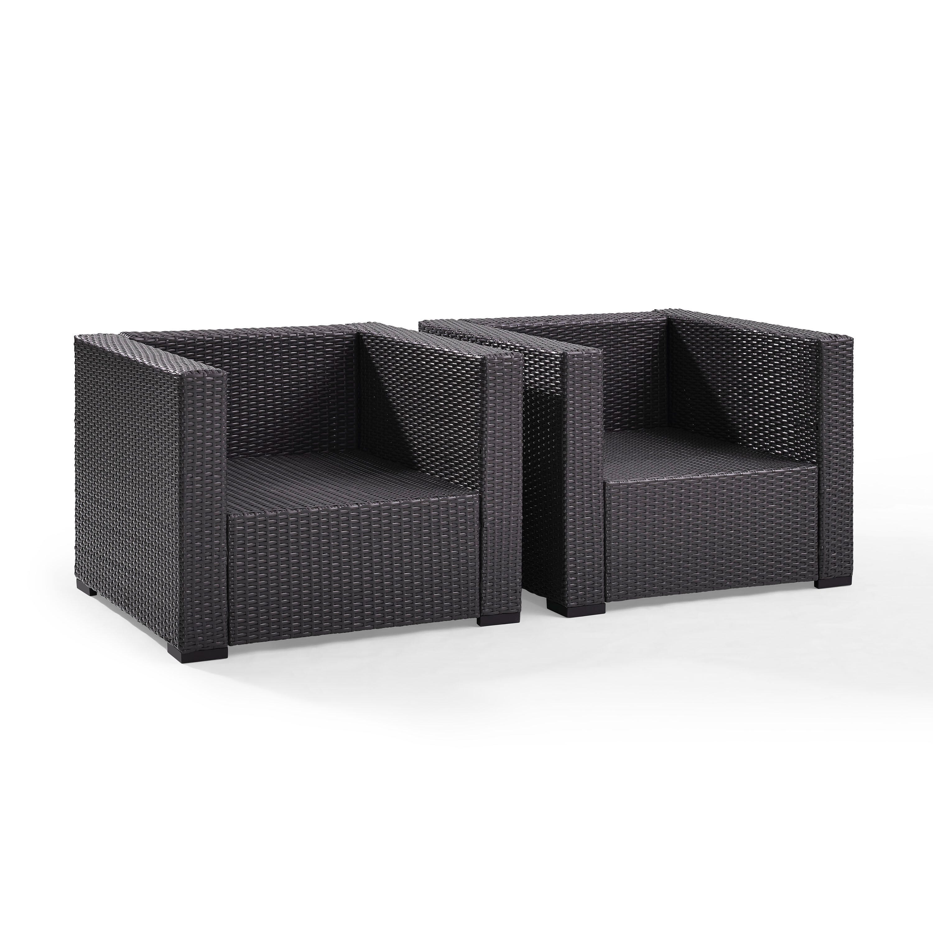 Biscayne 2Pc Outdoor Wicker Chair Set, White, large