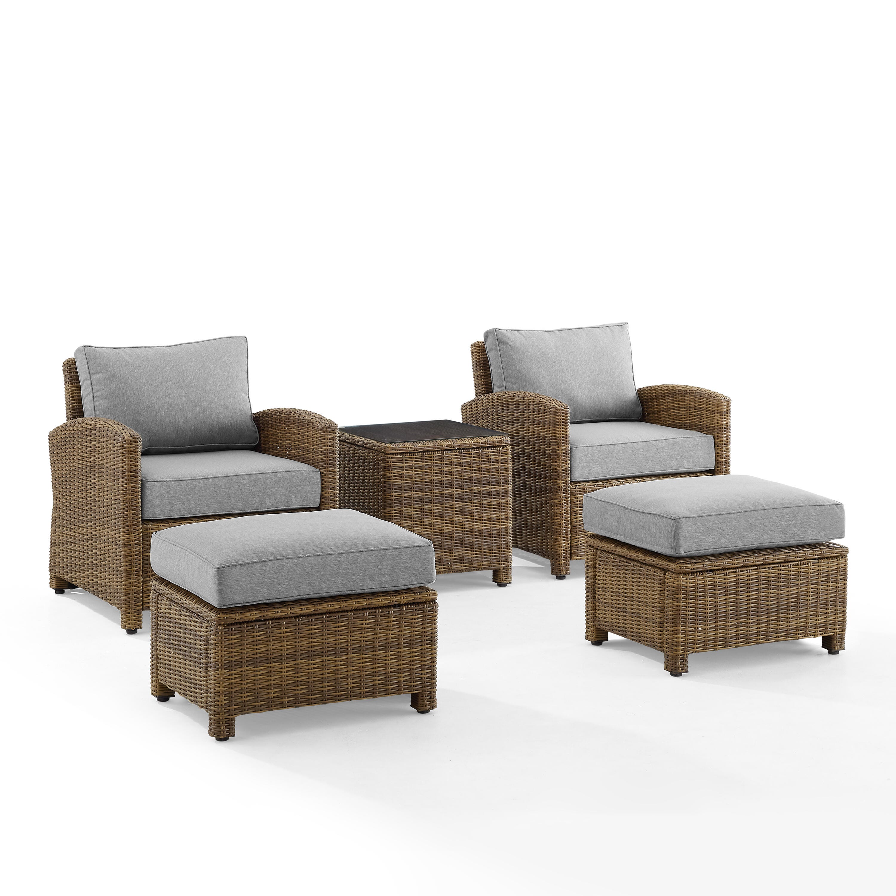 Bradenton 5 Piece Outdoor Wicker Armchair Set | Ashley