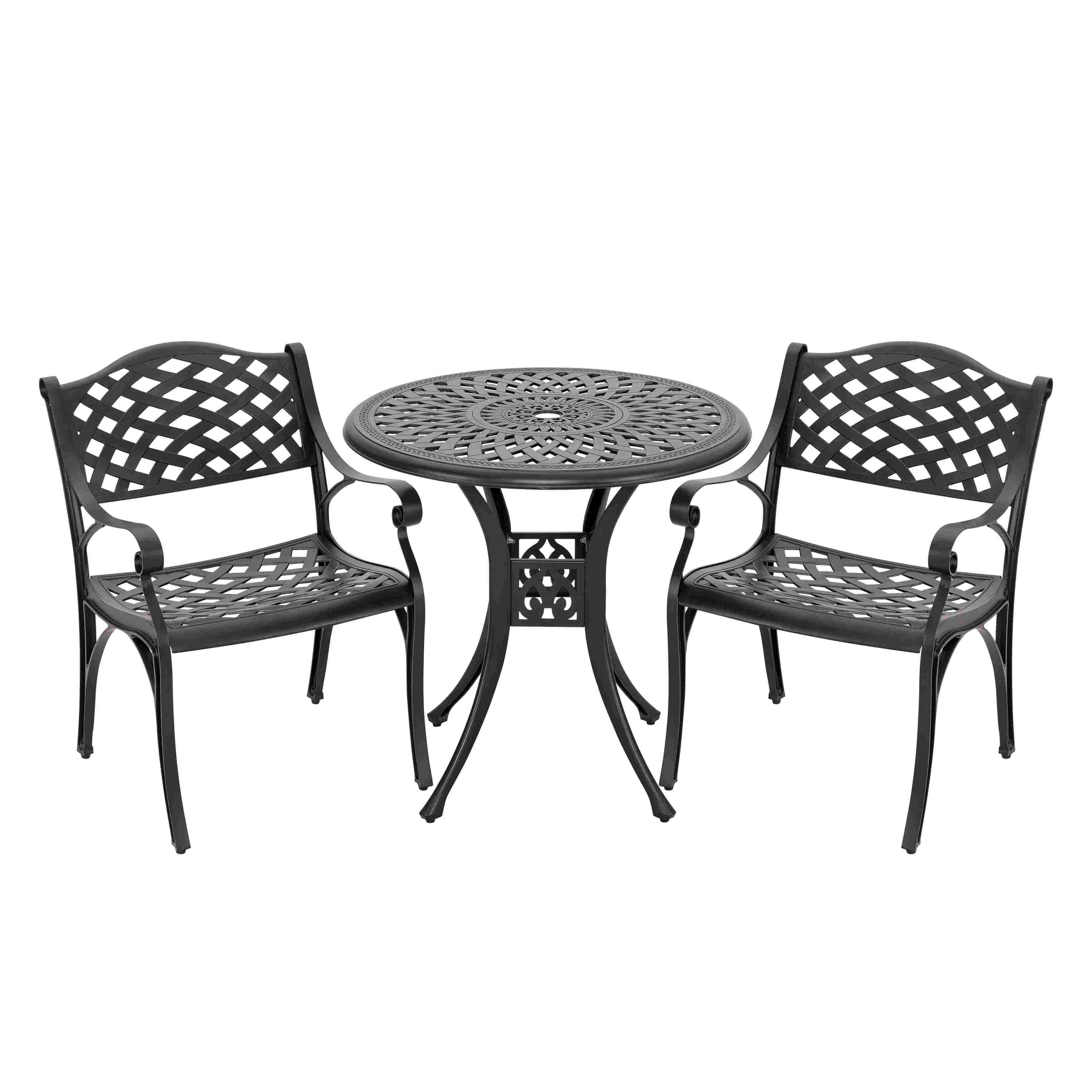 Nuu Garden Outdoor Bistro Table and 2 Chairs, , large