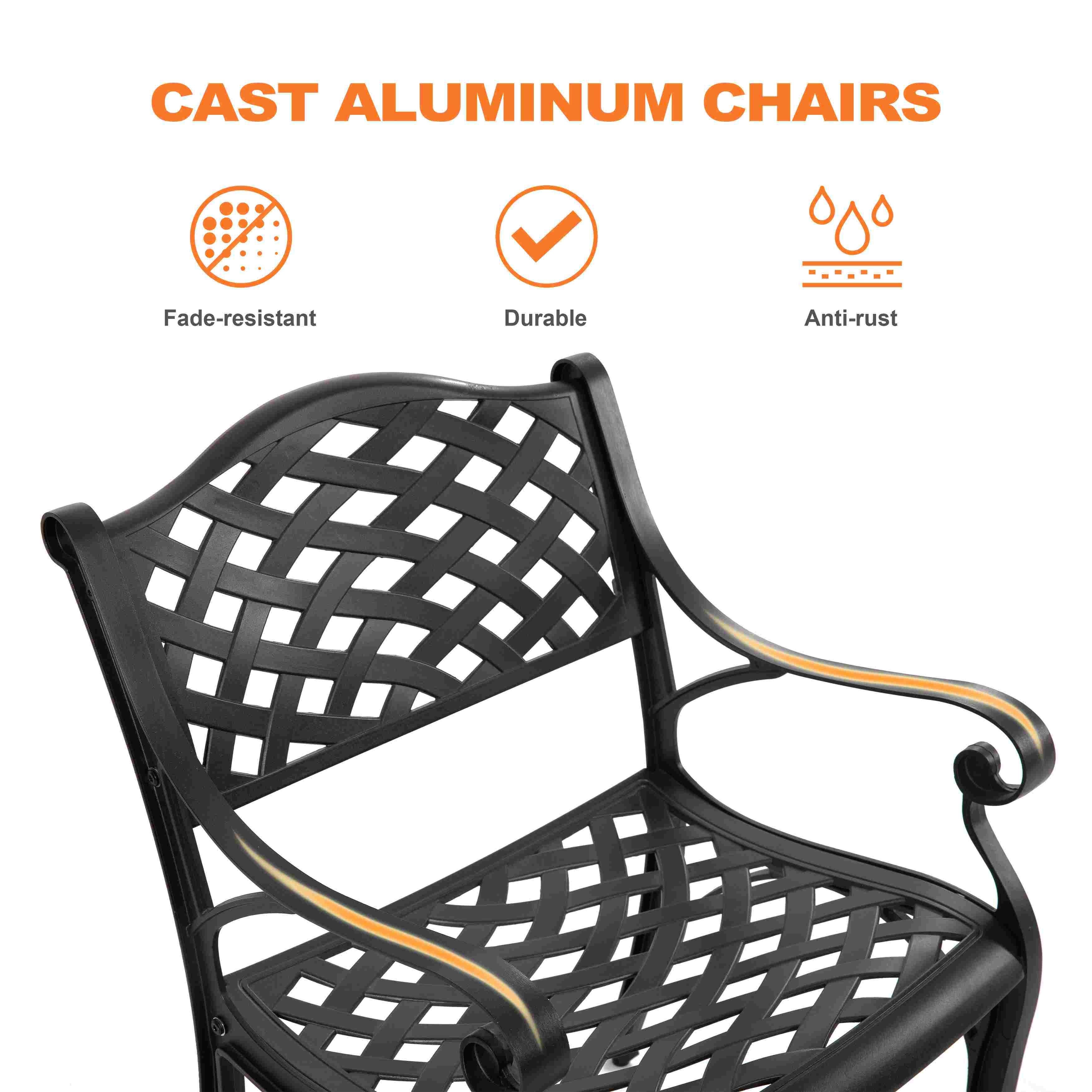 Nuu Garden Outdoor Bistro Table and 2 Chairs, , large