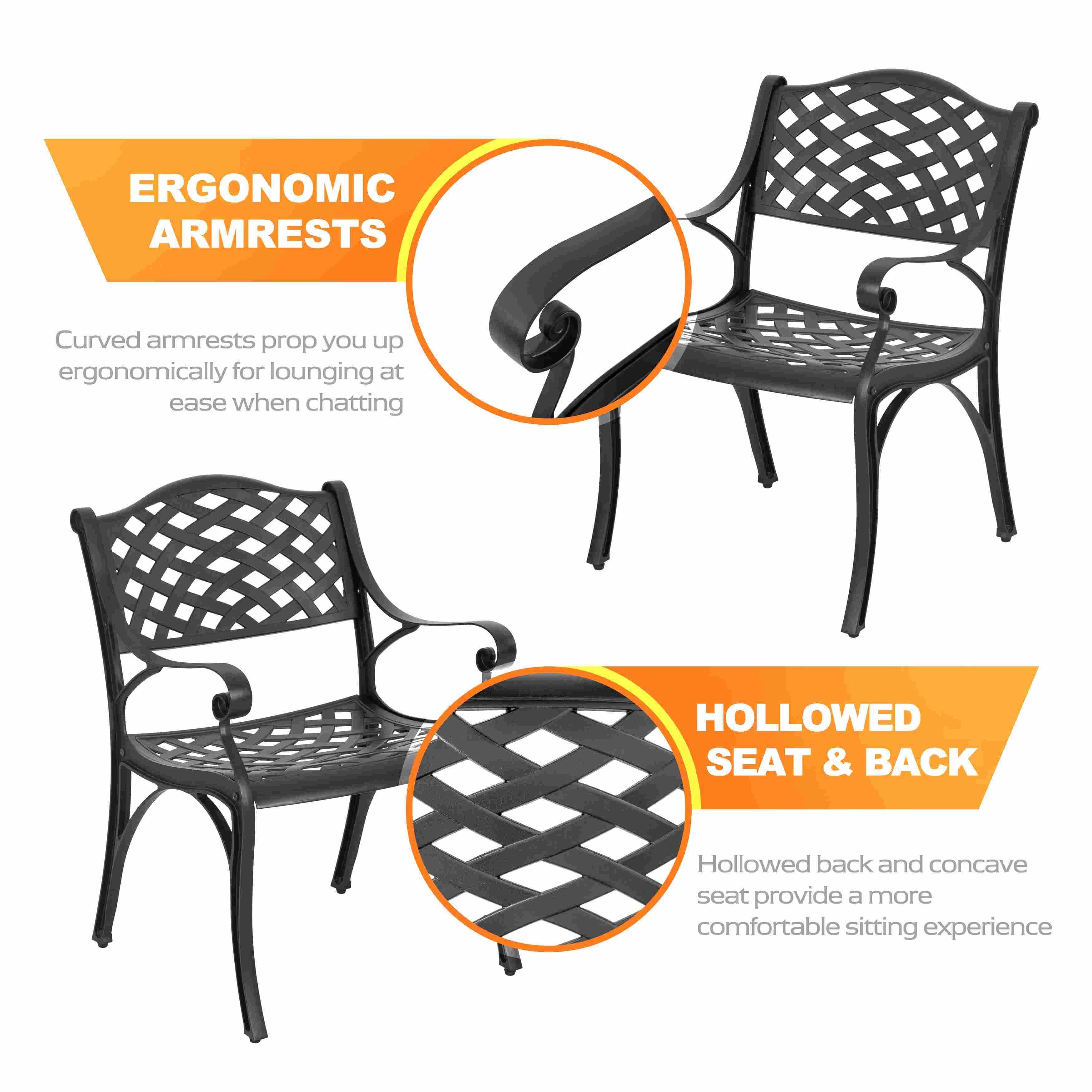 Nuu Garden Outdoor Bistro Table and 2 Chairs, , large