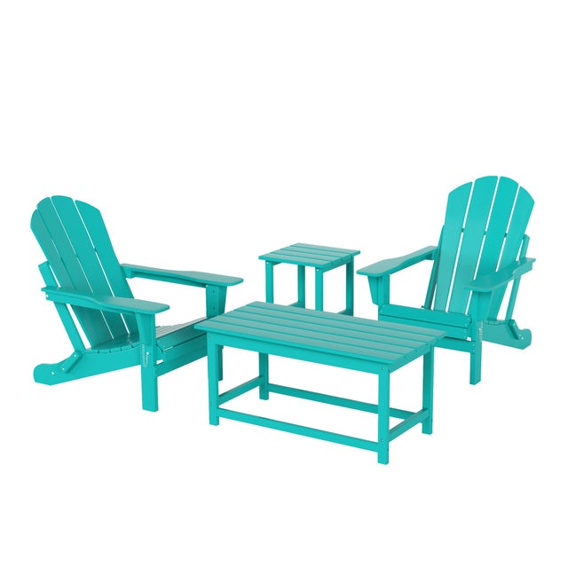 Newport Newport 4-Piece Adirondack Folding Chairs and Table Set