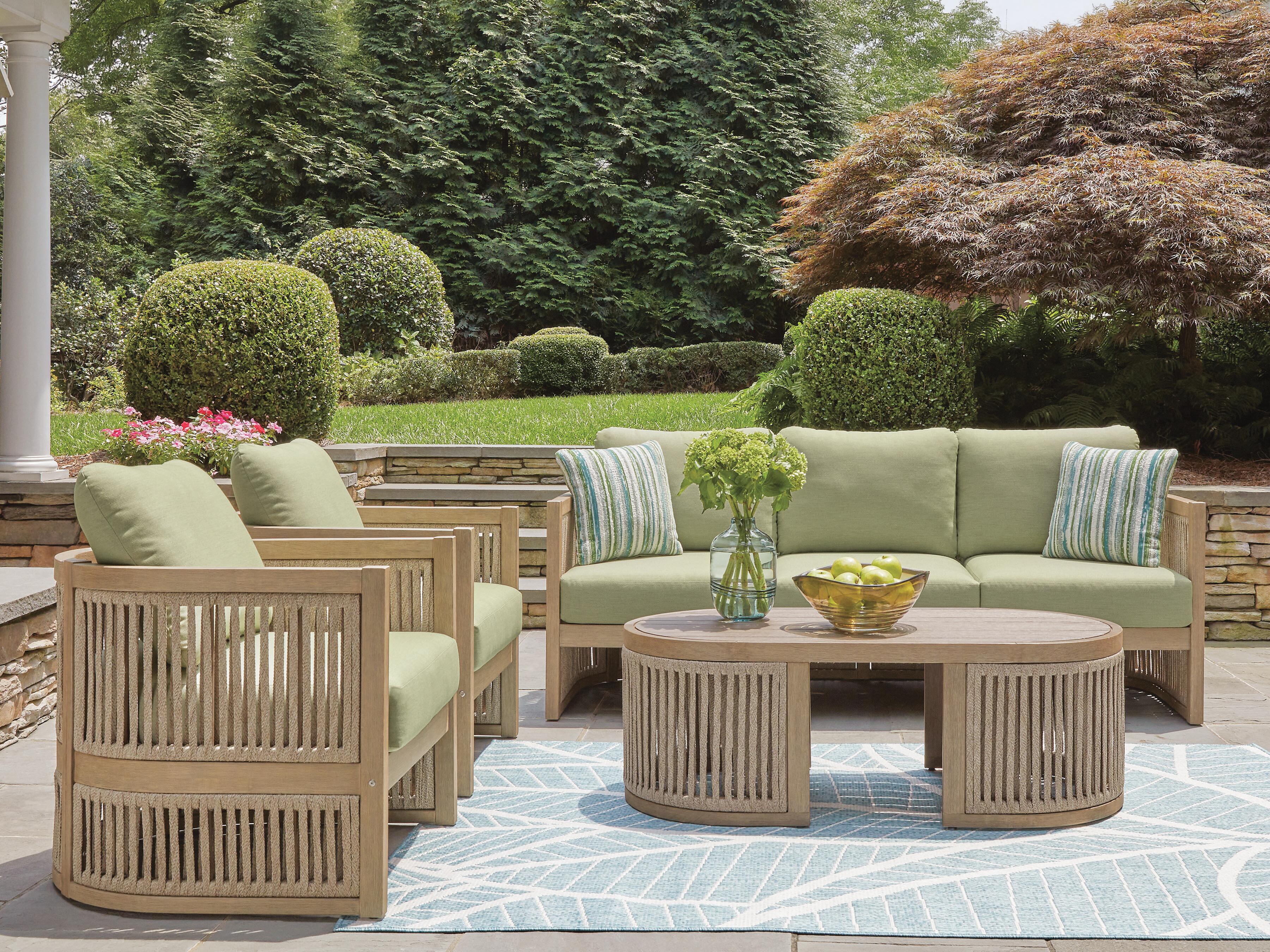Vision Lane Outdoor Sofa and 2 Chairs with Coffee Table, , large