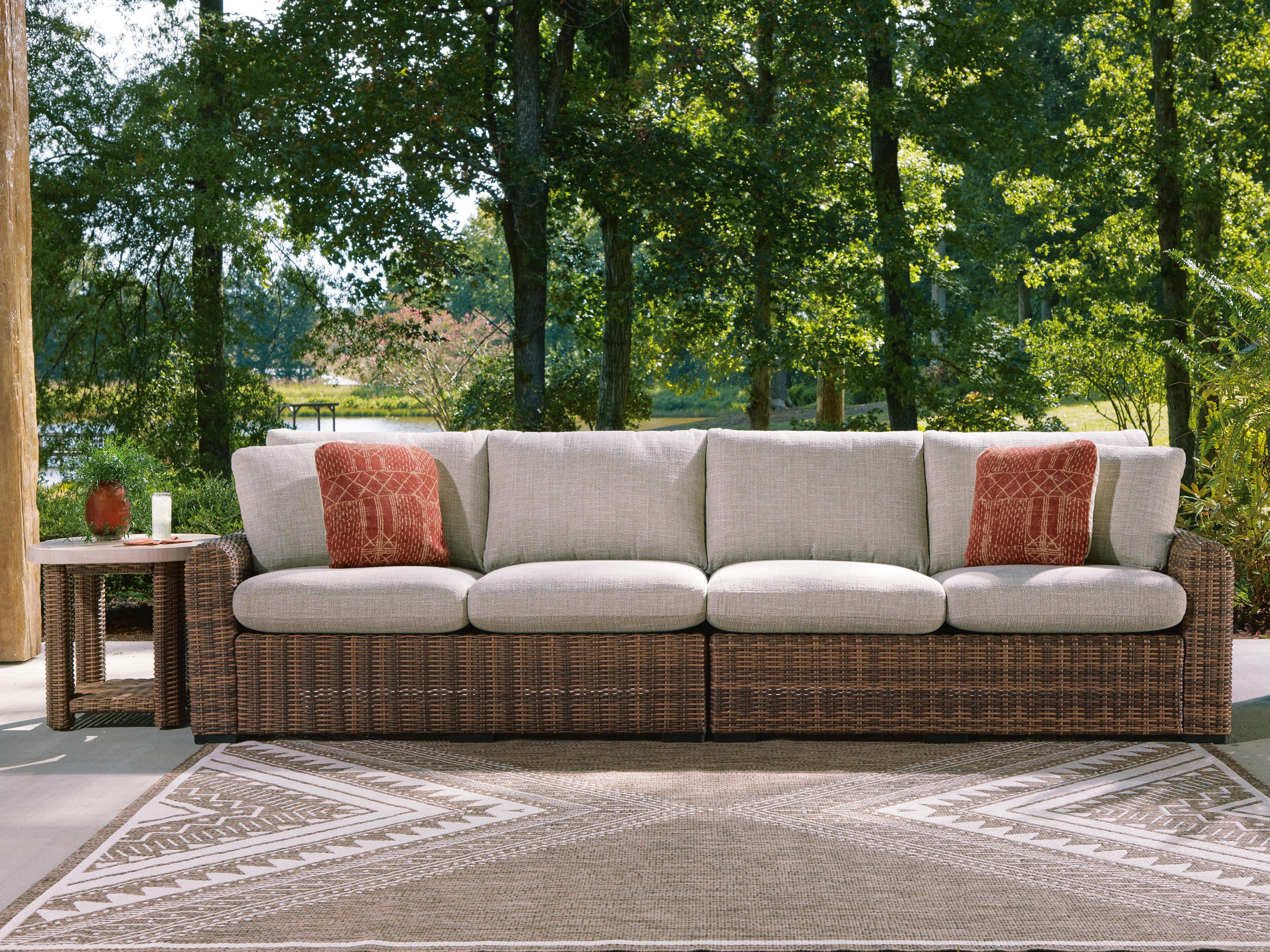 Dolan Creek Outdoor Right and Left-arm Facing Loveseat with Cushion (Set of 2) - image 1