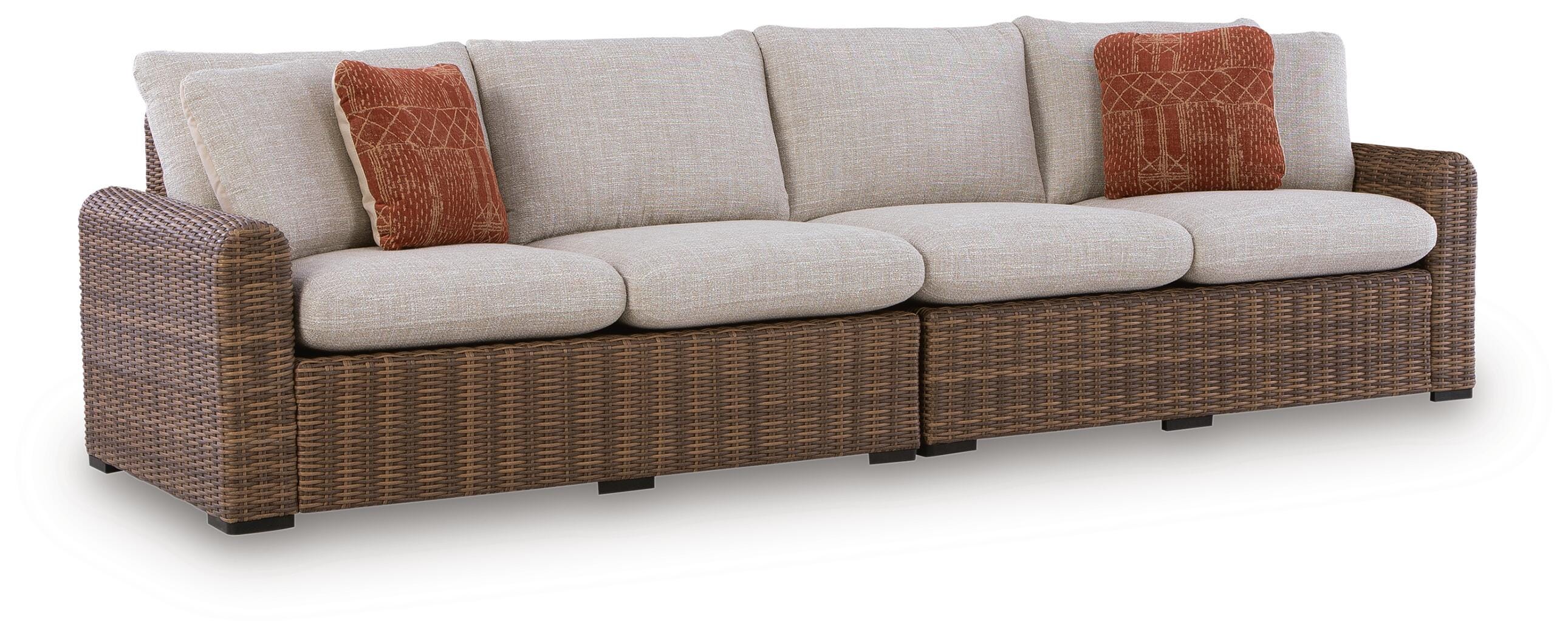 Dolan Creek Outdoor Right and Left-arm Facing Loveseat with Cushion (Set of 2) - image 2