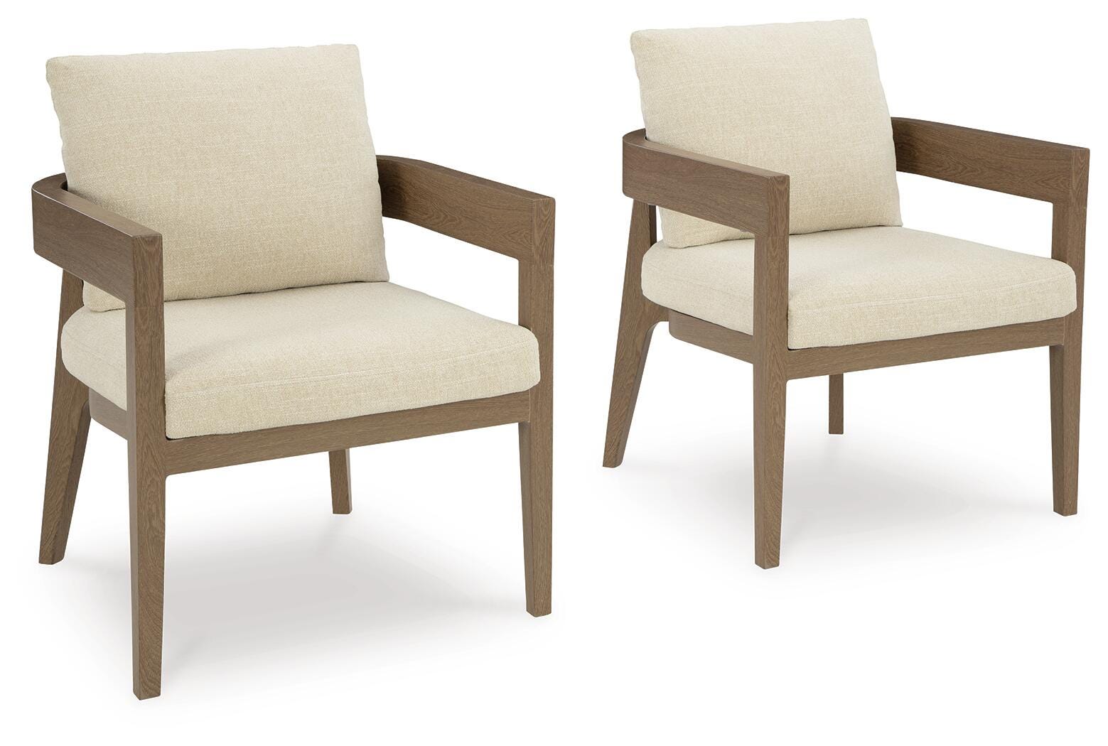 Serene Bay Outdoor Dining Arm Chair with Cushion (Set of 2), , large
