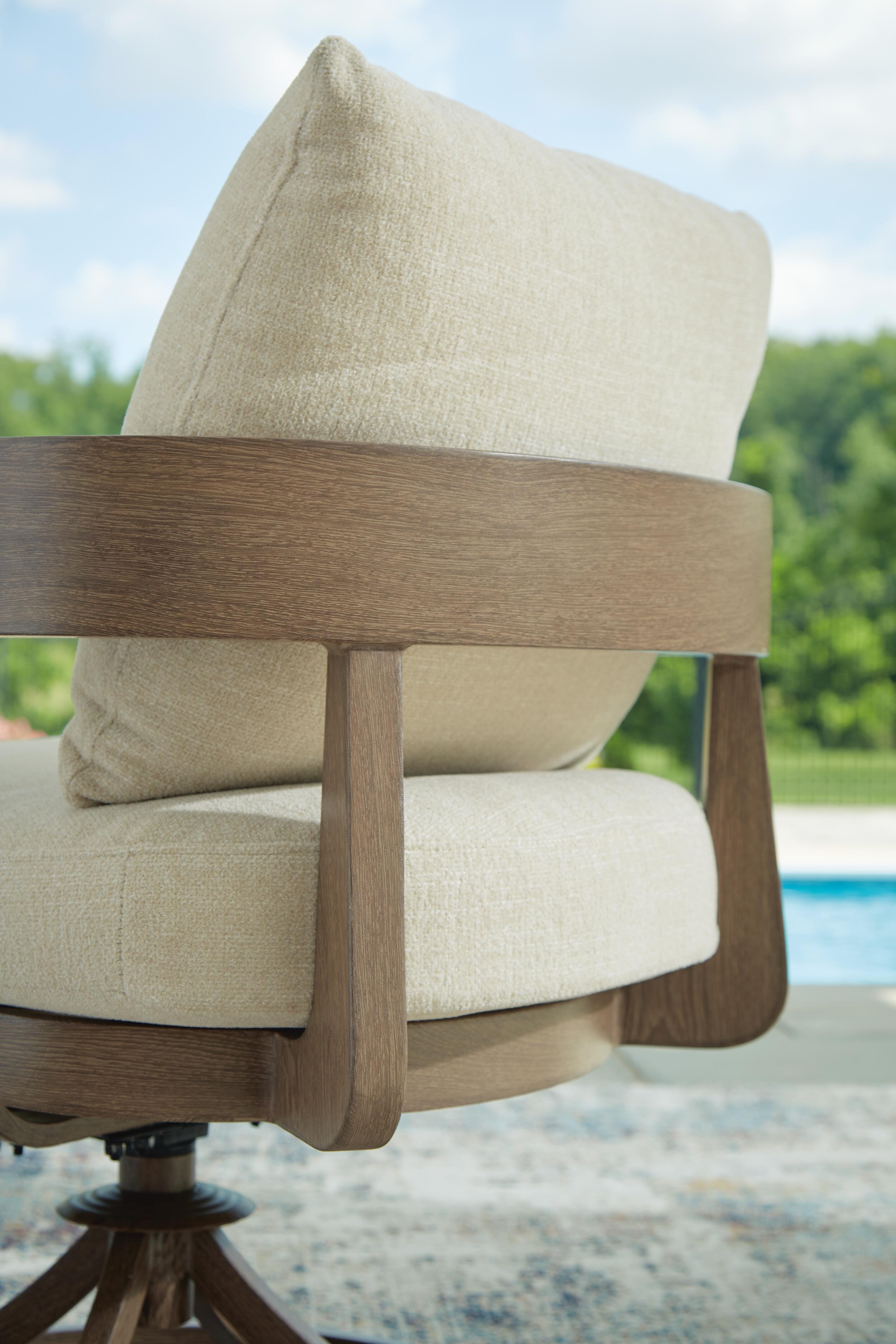 Sillón giratorio de exterior Serene Bay con cojín (juego de 2) - image 8