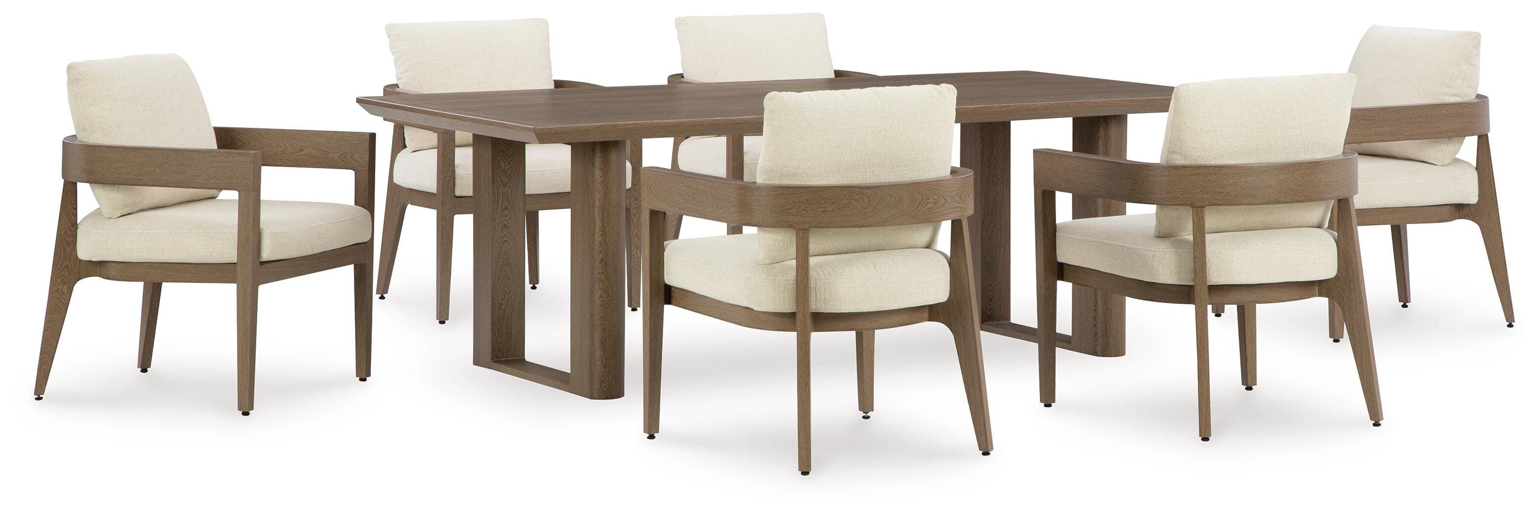 Serene Bay Outdoor Dining Table and 6 Chairs, , large