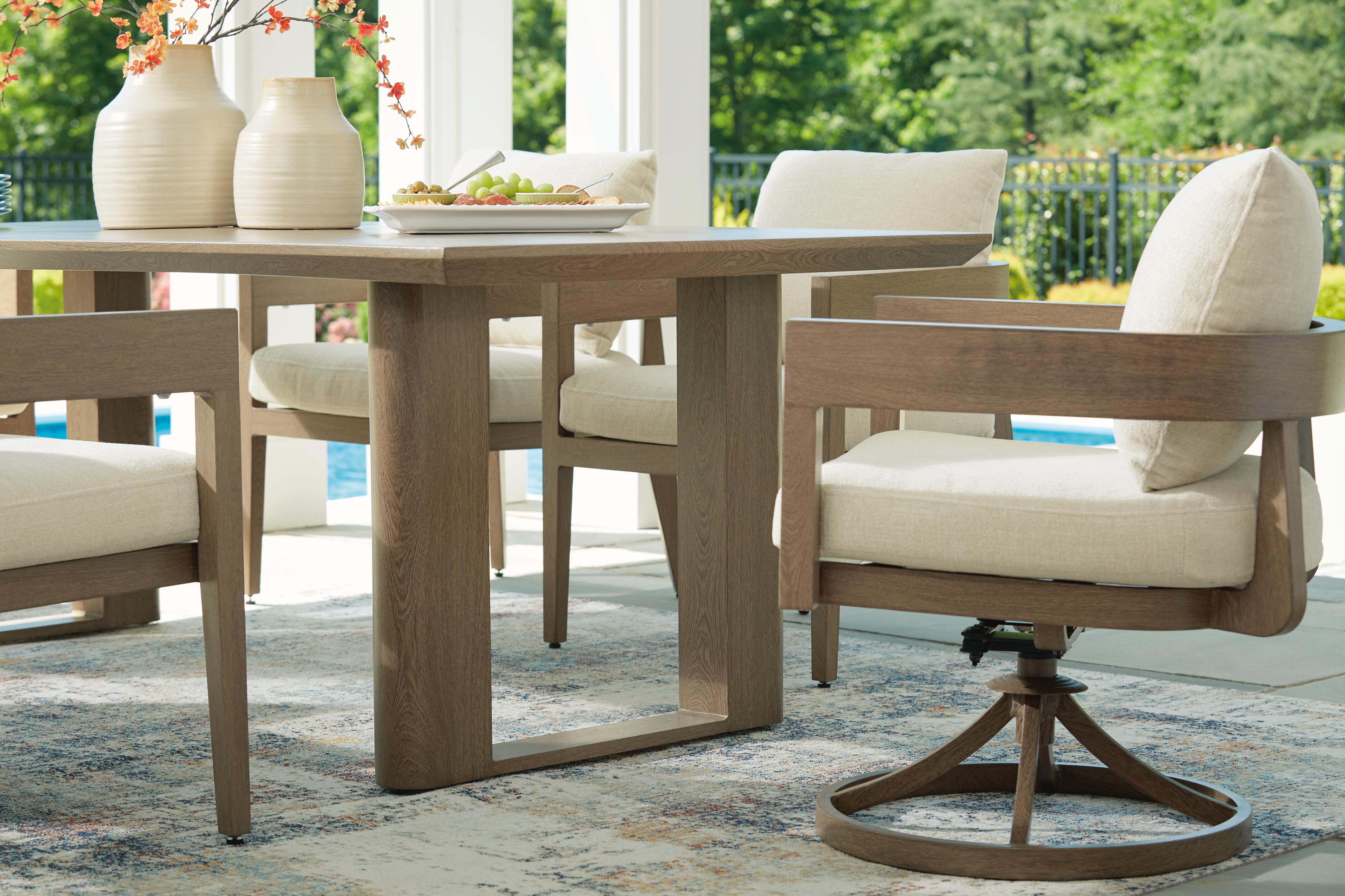 Serene Bay Outdoor Swivel Dining Chair with Cushion (Set of 2) - image 8
