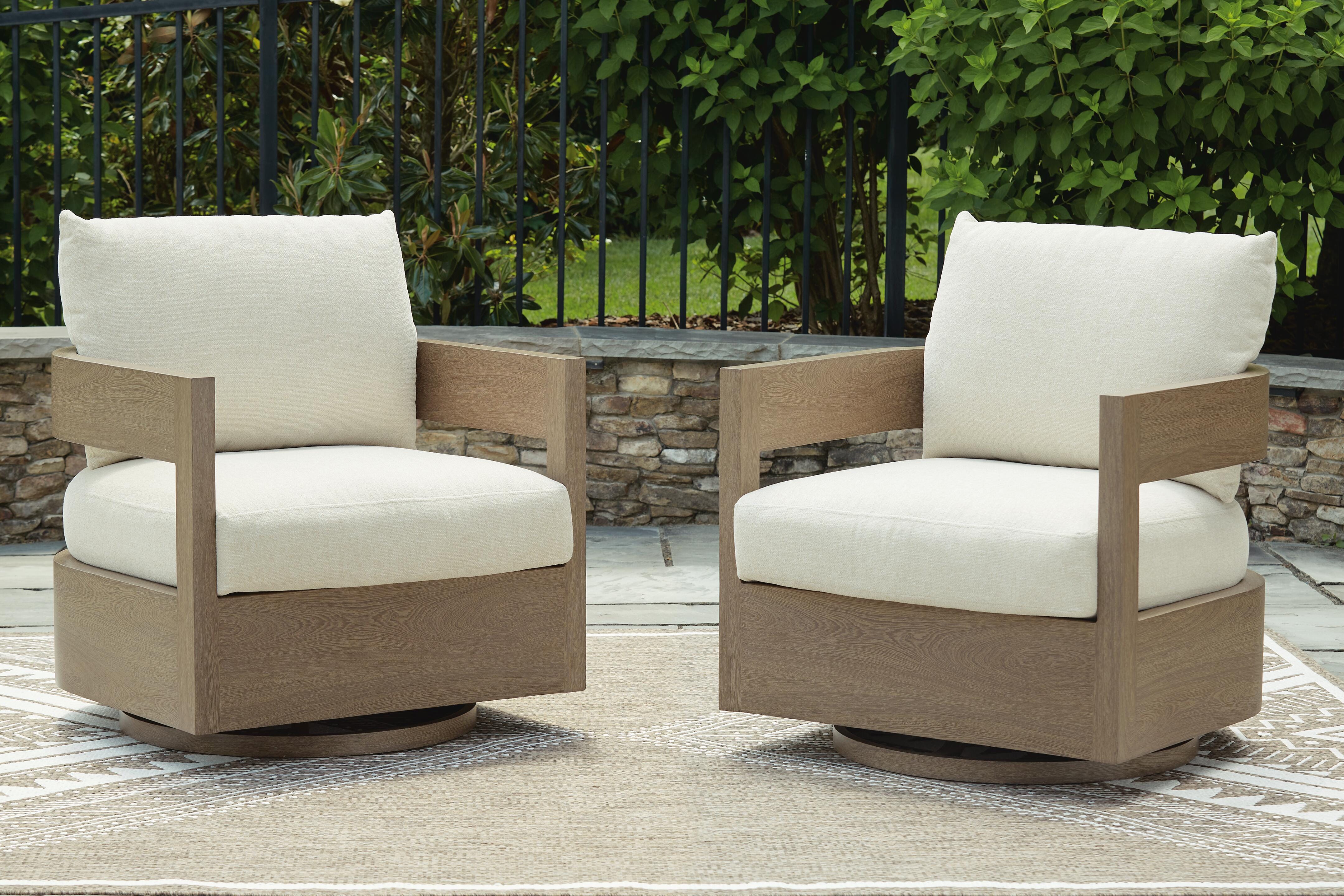 Sillón reclinable giratorio de exterior Serene Bay con cojín - image 7