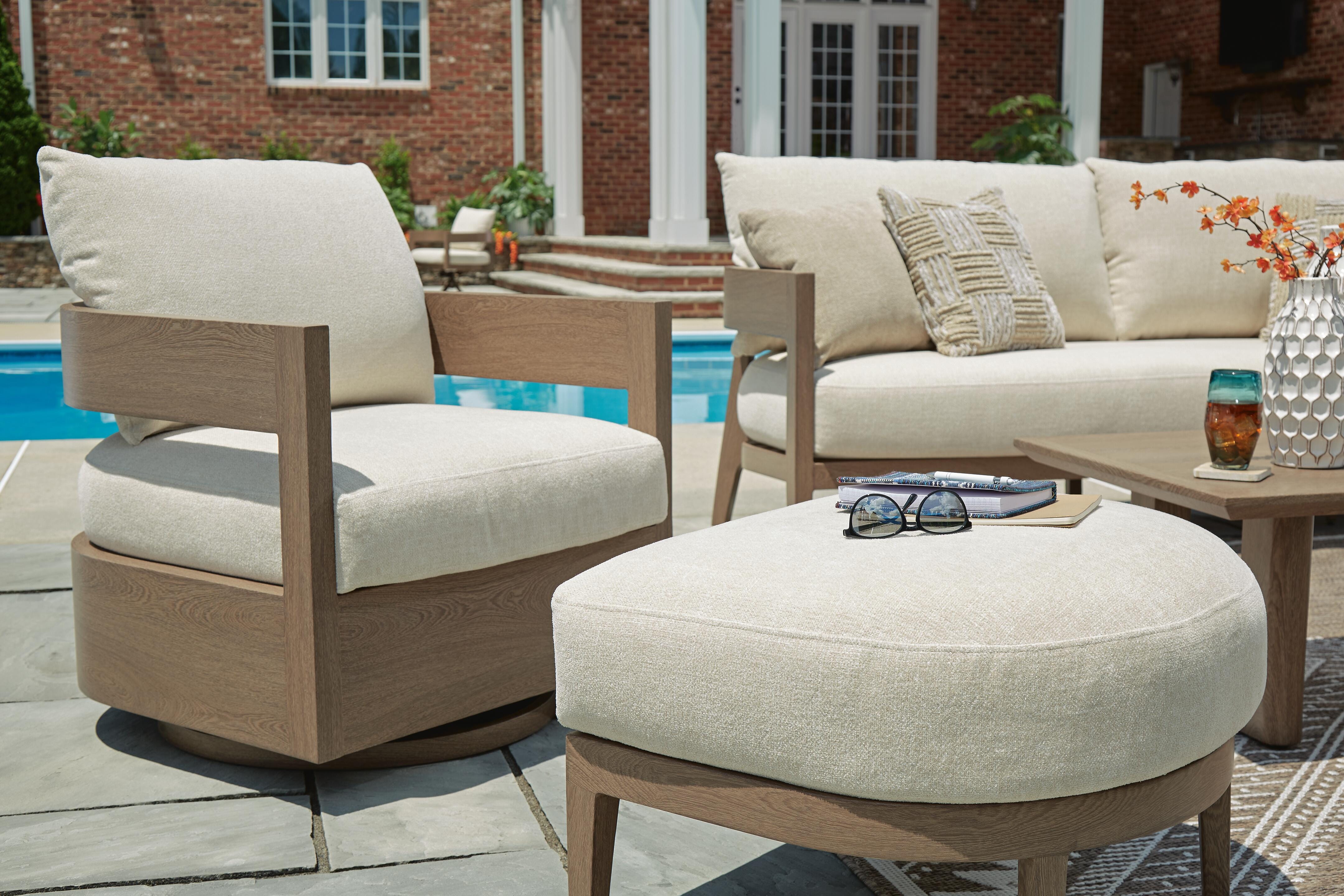 Serene Bay Outdoor Ottoman with Cushion - image 6