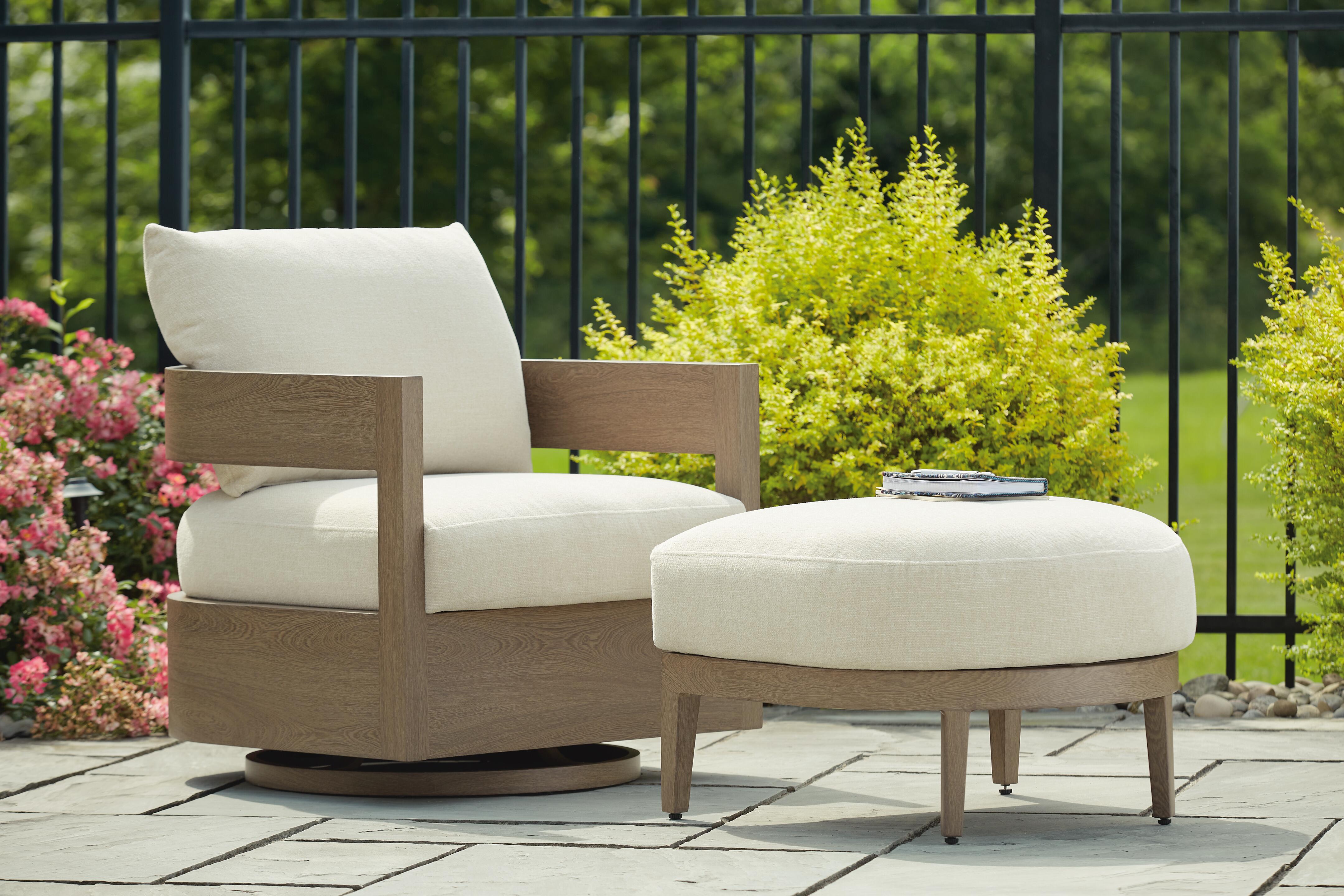 Serene Bay Outdoor Ottoman with Cushion - image 5
