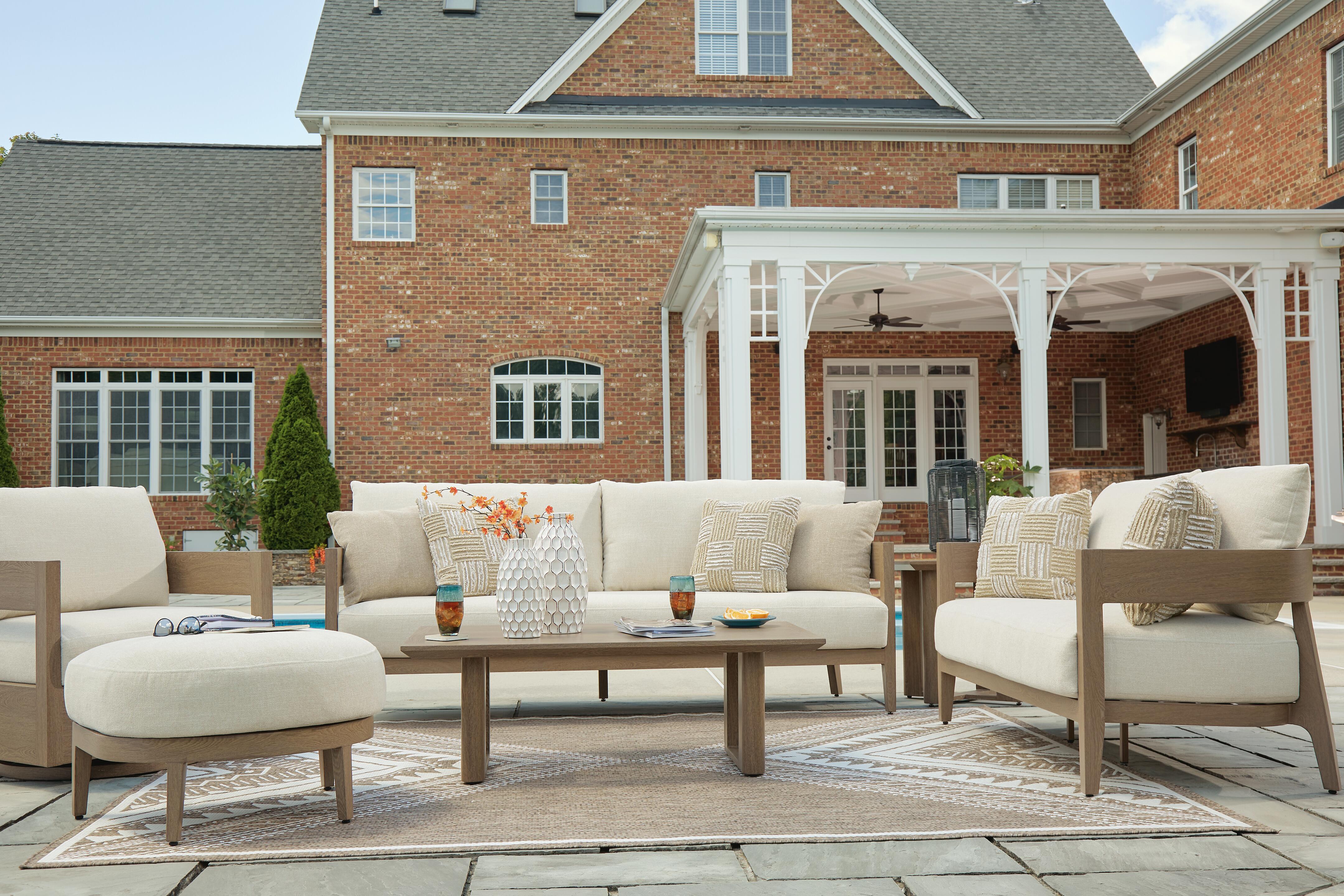 Serene Bay Outdoor Ottoman with Cushion - image 7