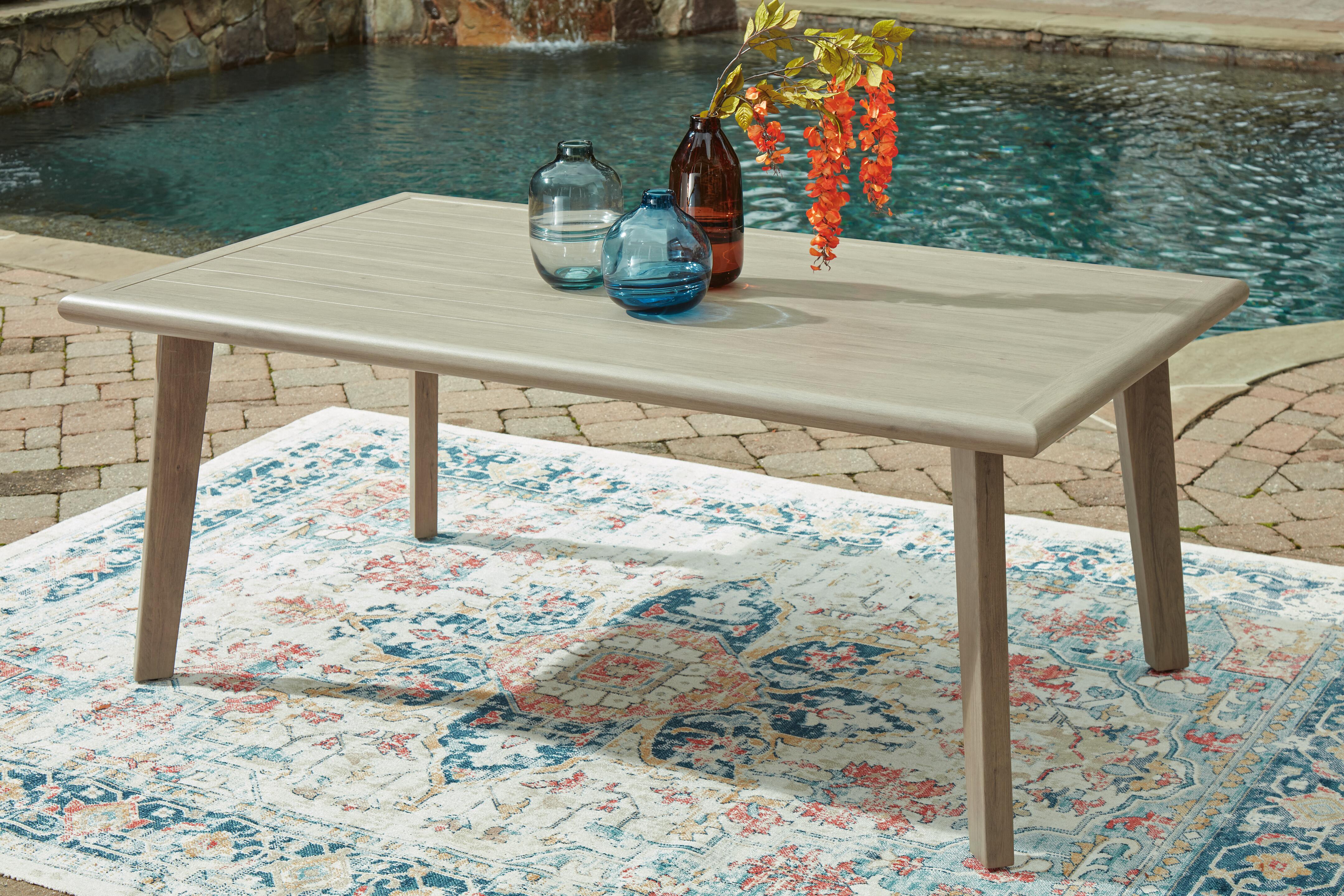 Carisbo Outdoor Dining Table and 4 Chairs, , large