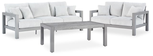 Moonlight View Outdoor Sofa and Loveseat with Coffee Table