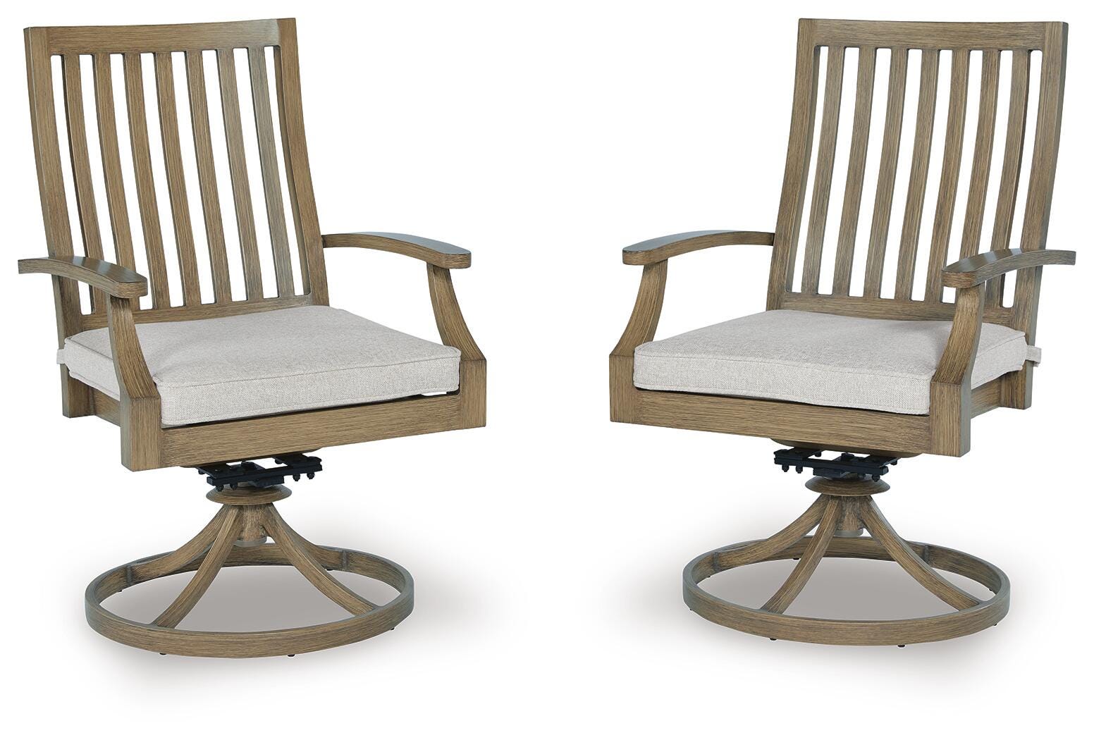 Rainier Ranch Outdoor Swivel Chair with Cushion (Set of 2), , large