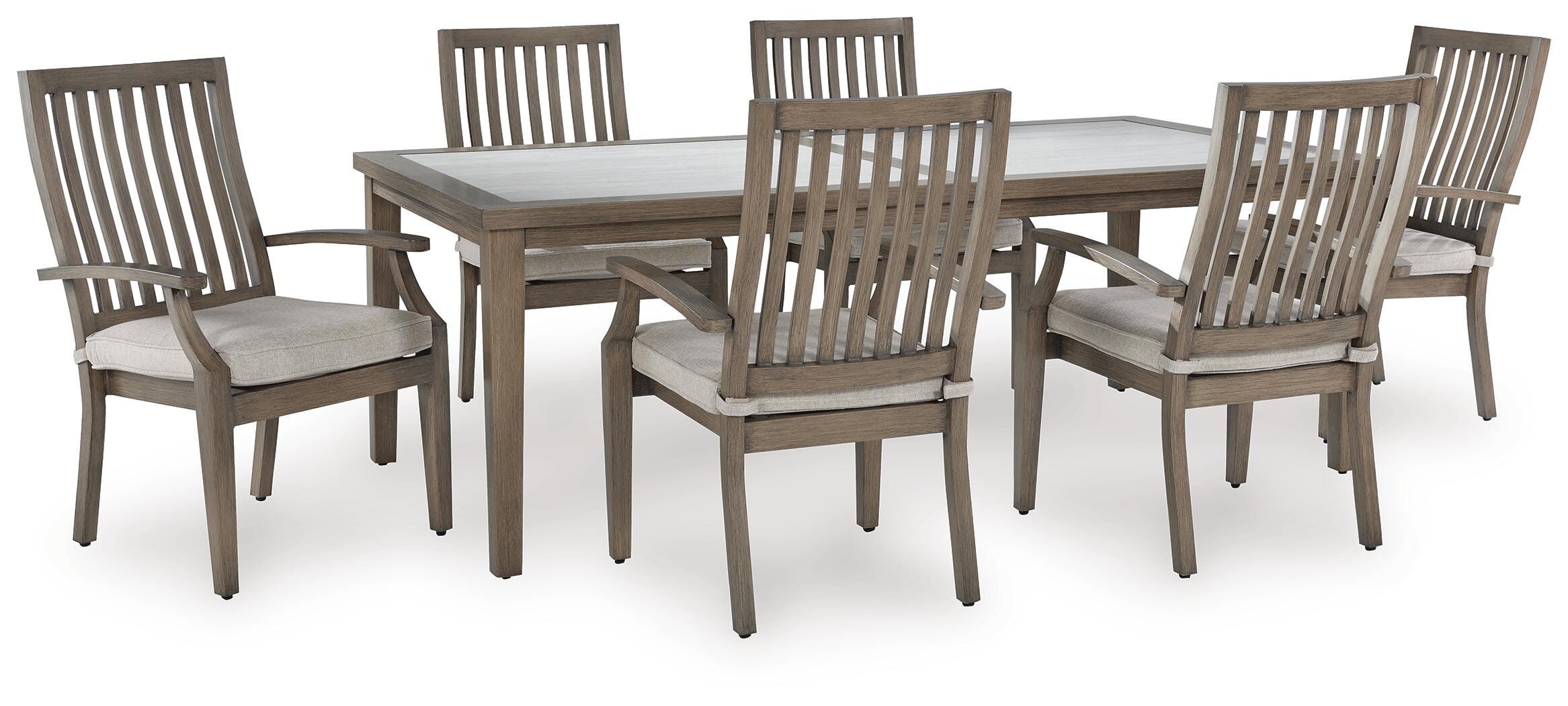Rainier Ranch Outdoor Dining Table and 6 Chairs, , large
