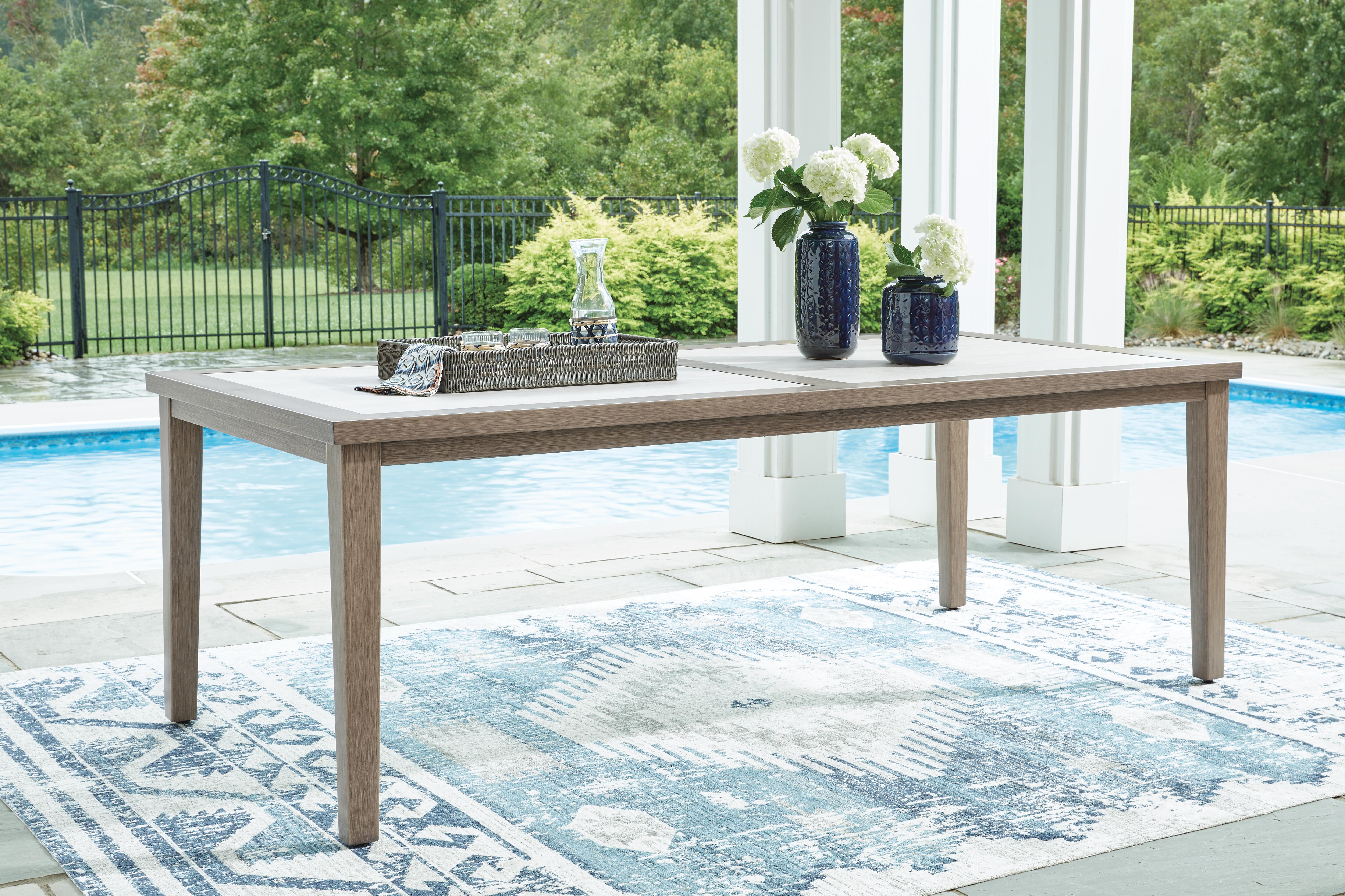 Rainier Ranch Outdoor Dining Table and 6 Chairs, , large