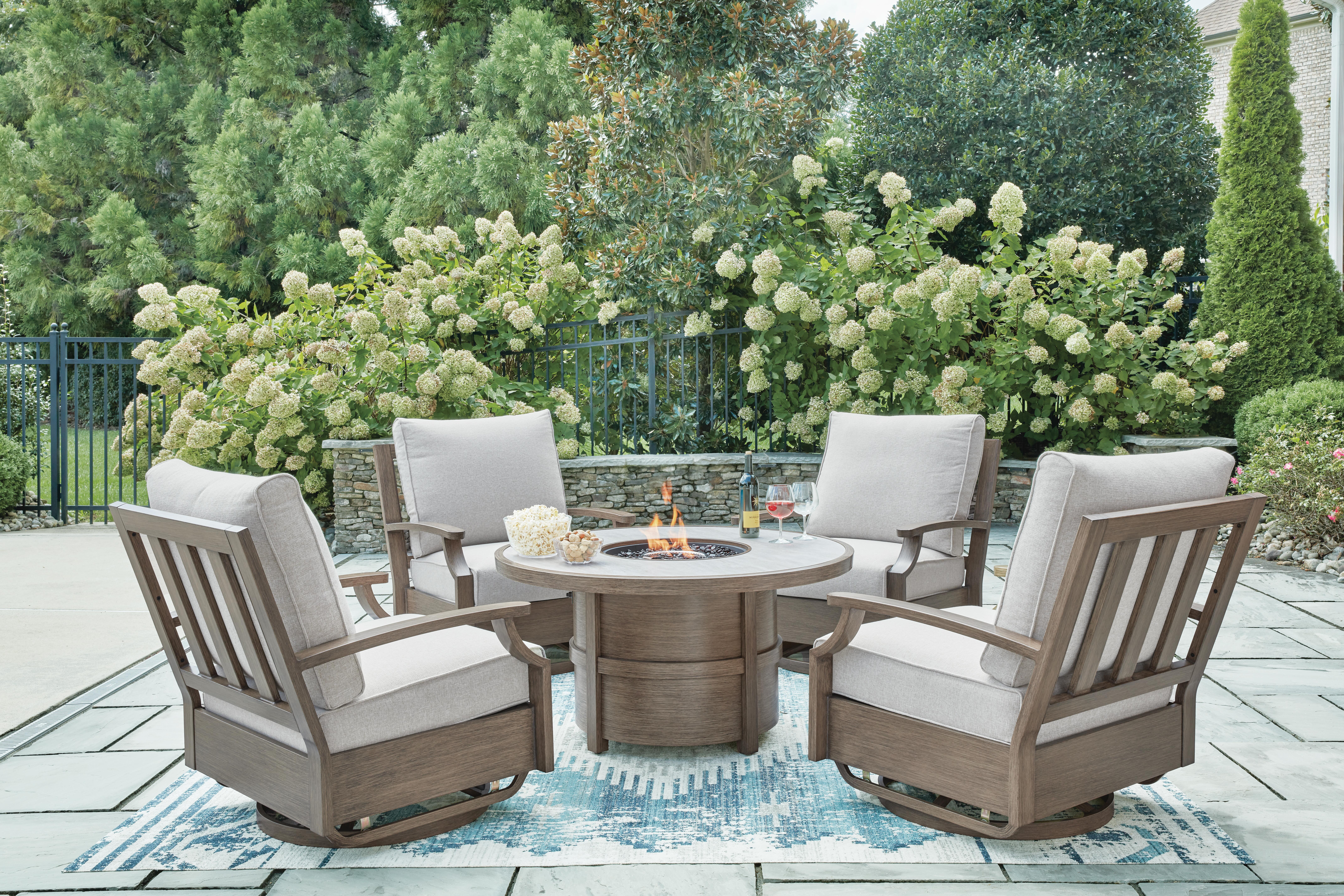Rainier Ranch Outdoor Swivel Glider Chair with Cushion - image 9