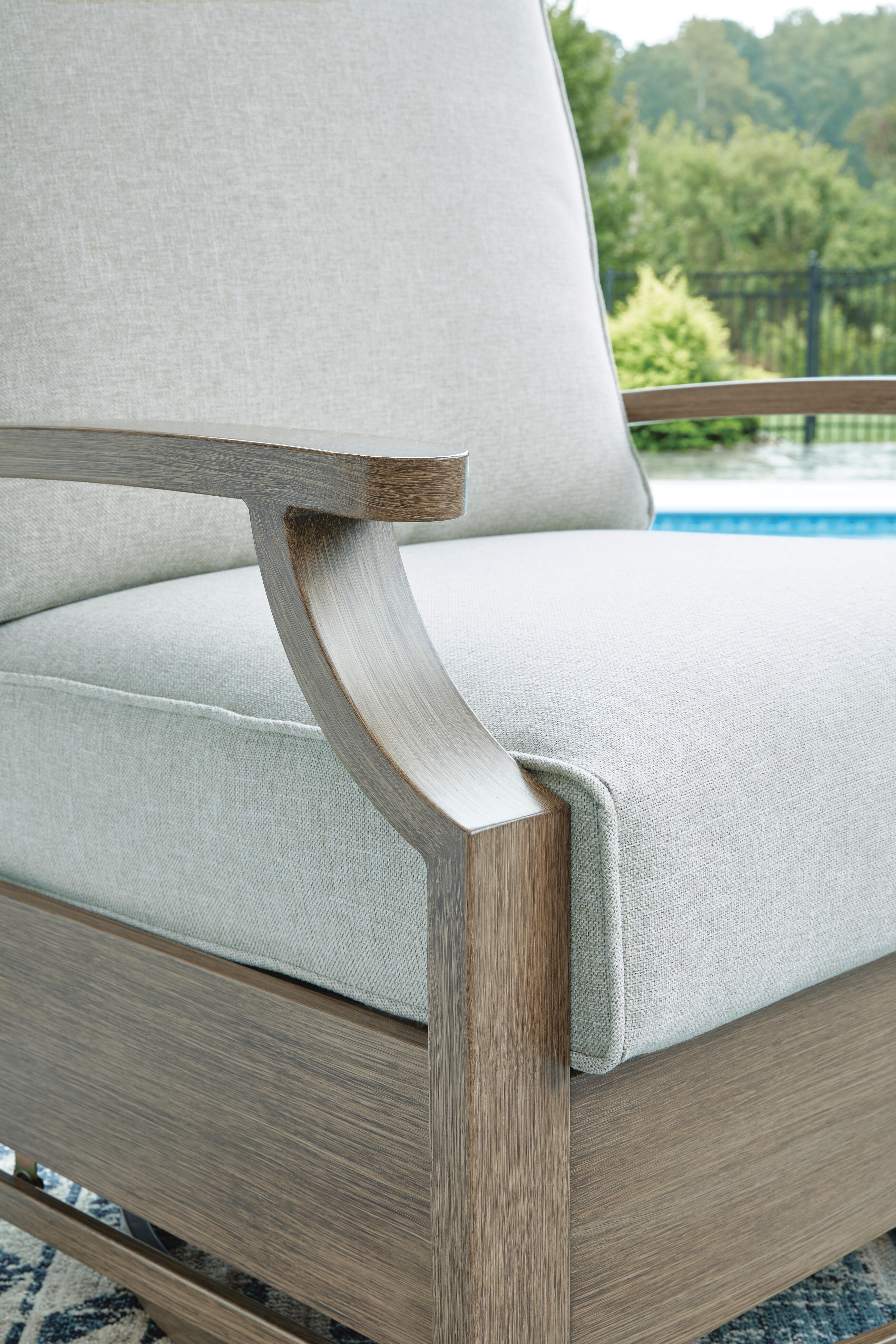 Rainier Ranch Outdoor Swivel Glider Chair with Cushion, , large