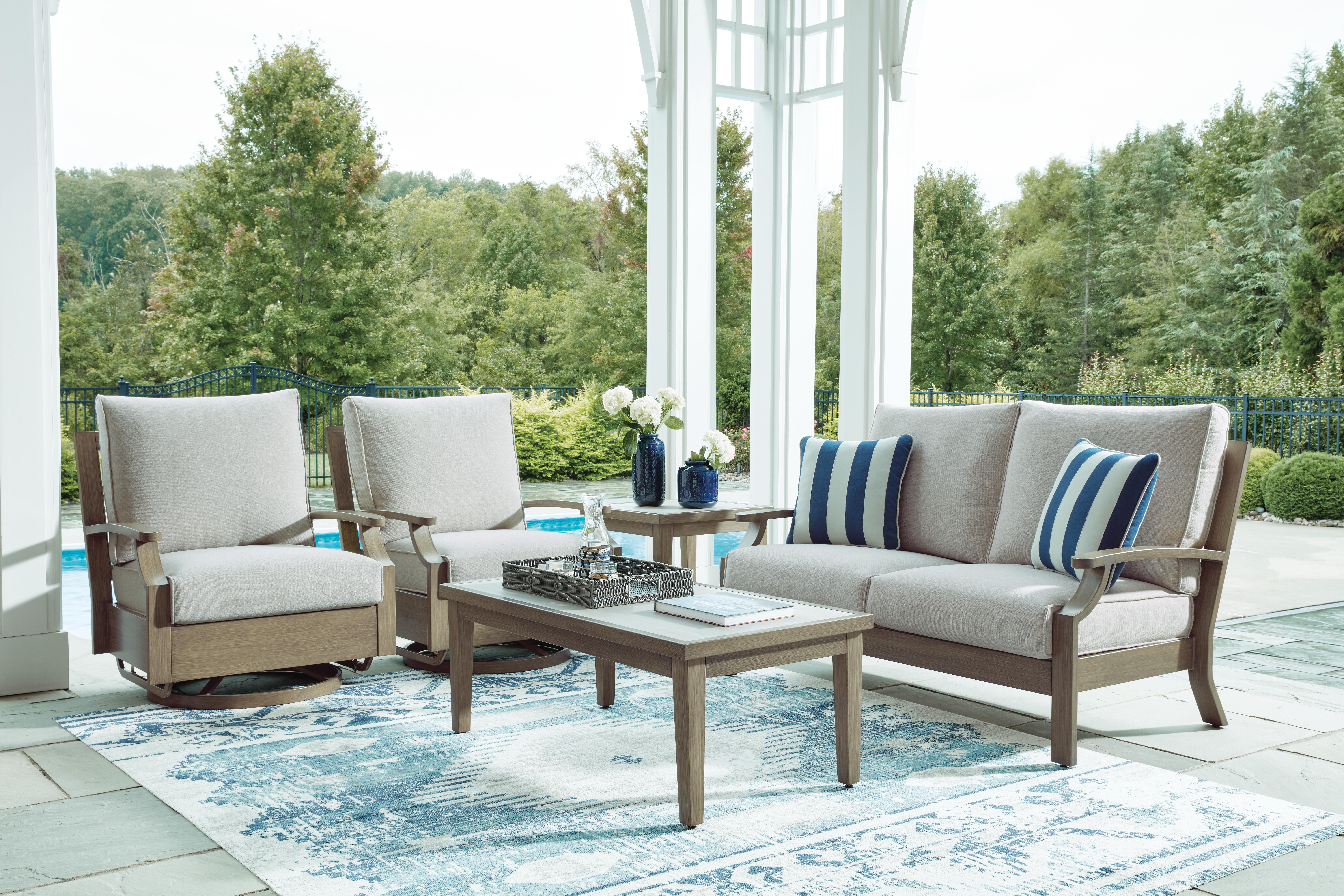 Rainier Ranch Outdoor Swivel Glider Chair with Cushion - image 10
