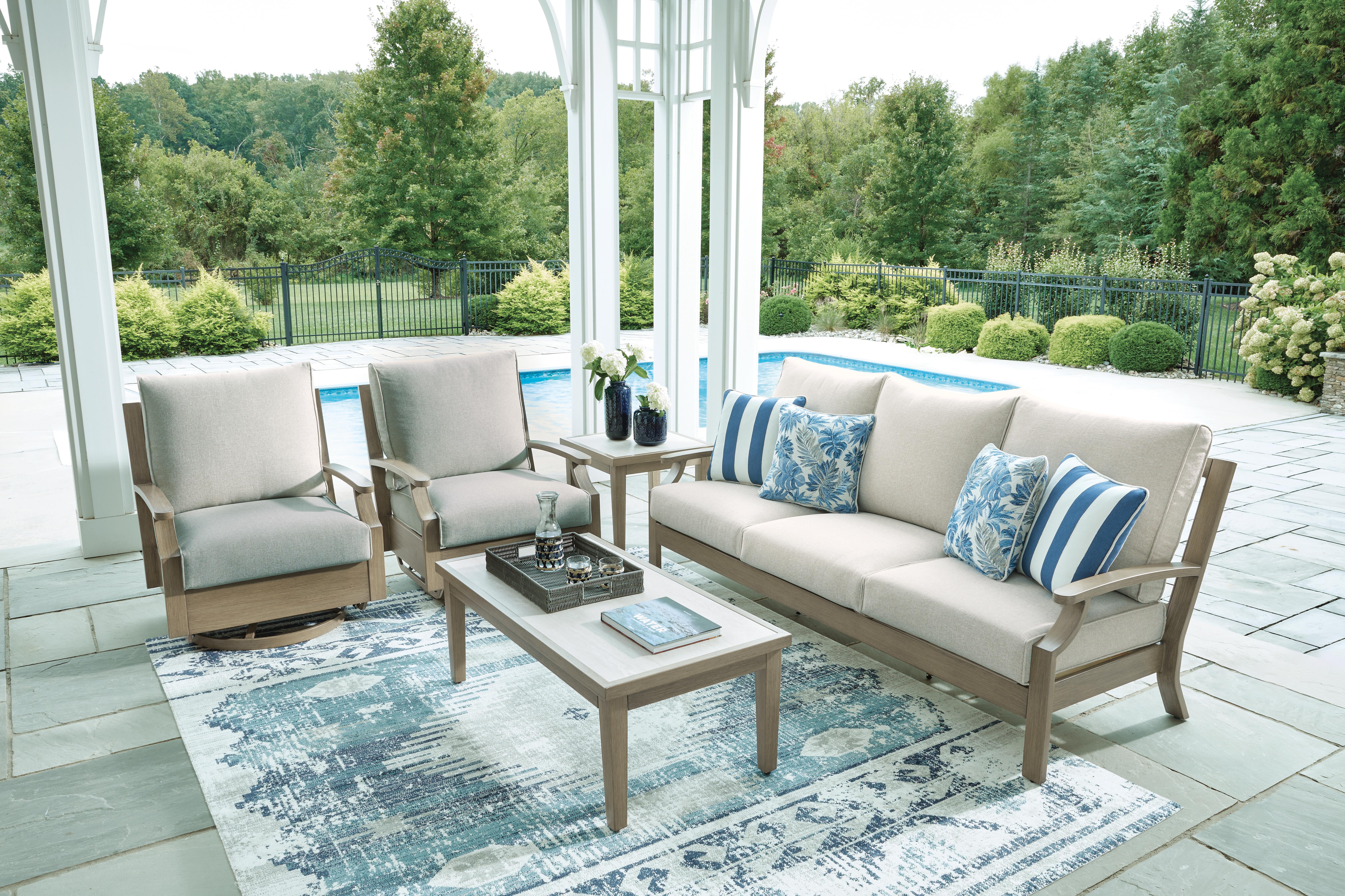 Rainier Ranch Outdoor Swivel Glider Chair with Cushion - image 11