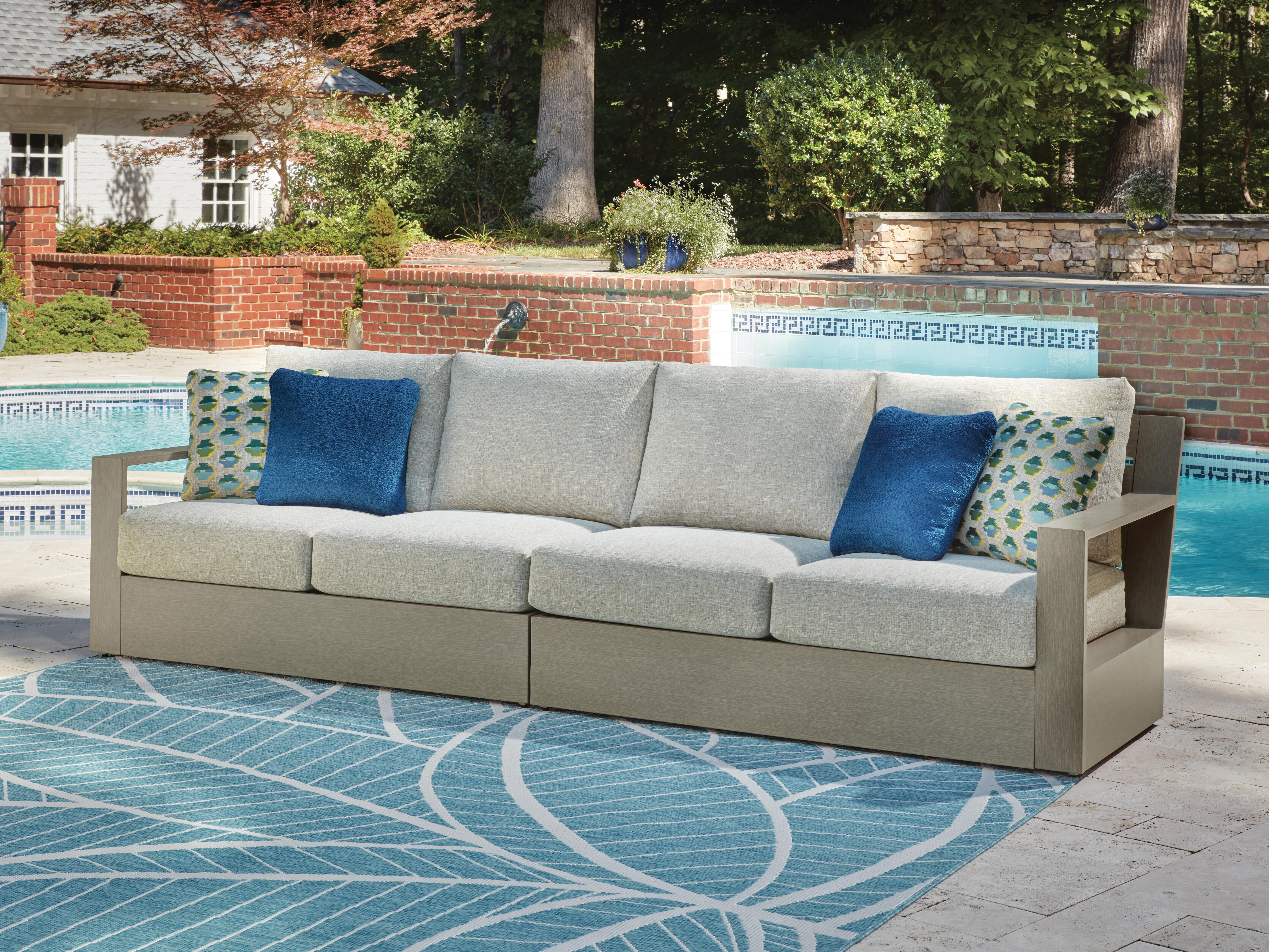 Kimpton Isle Right-Arm Facing/Left-Arm Facing Outdoor Loveseat with Cushion (Set of 2) - image 1