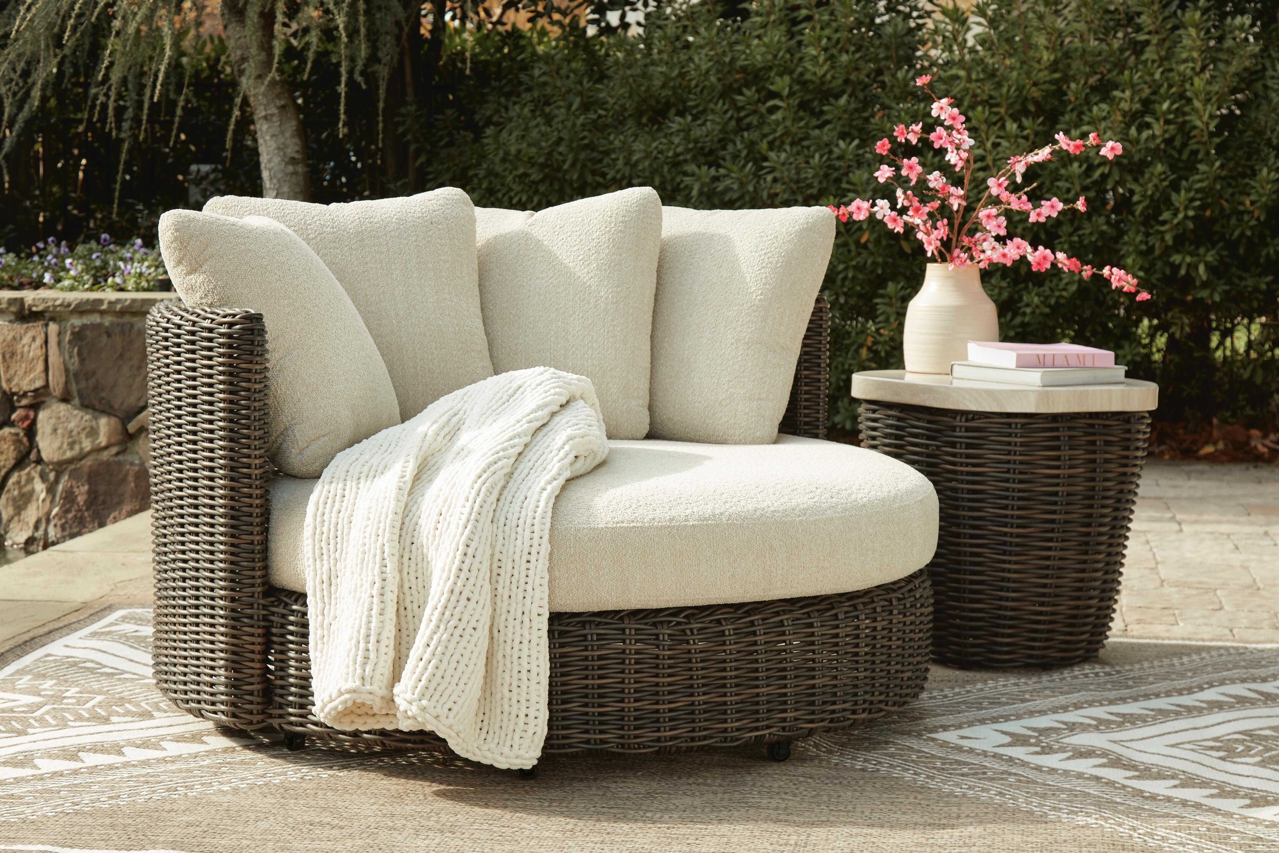 Kimora Outdoor Swivel Lounge Chair with Cushion - image 5