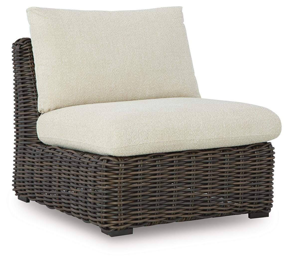Kimora Outdoor Armless Chair with Cushion - image 2