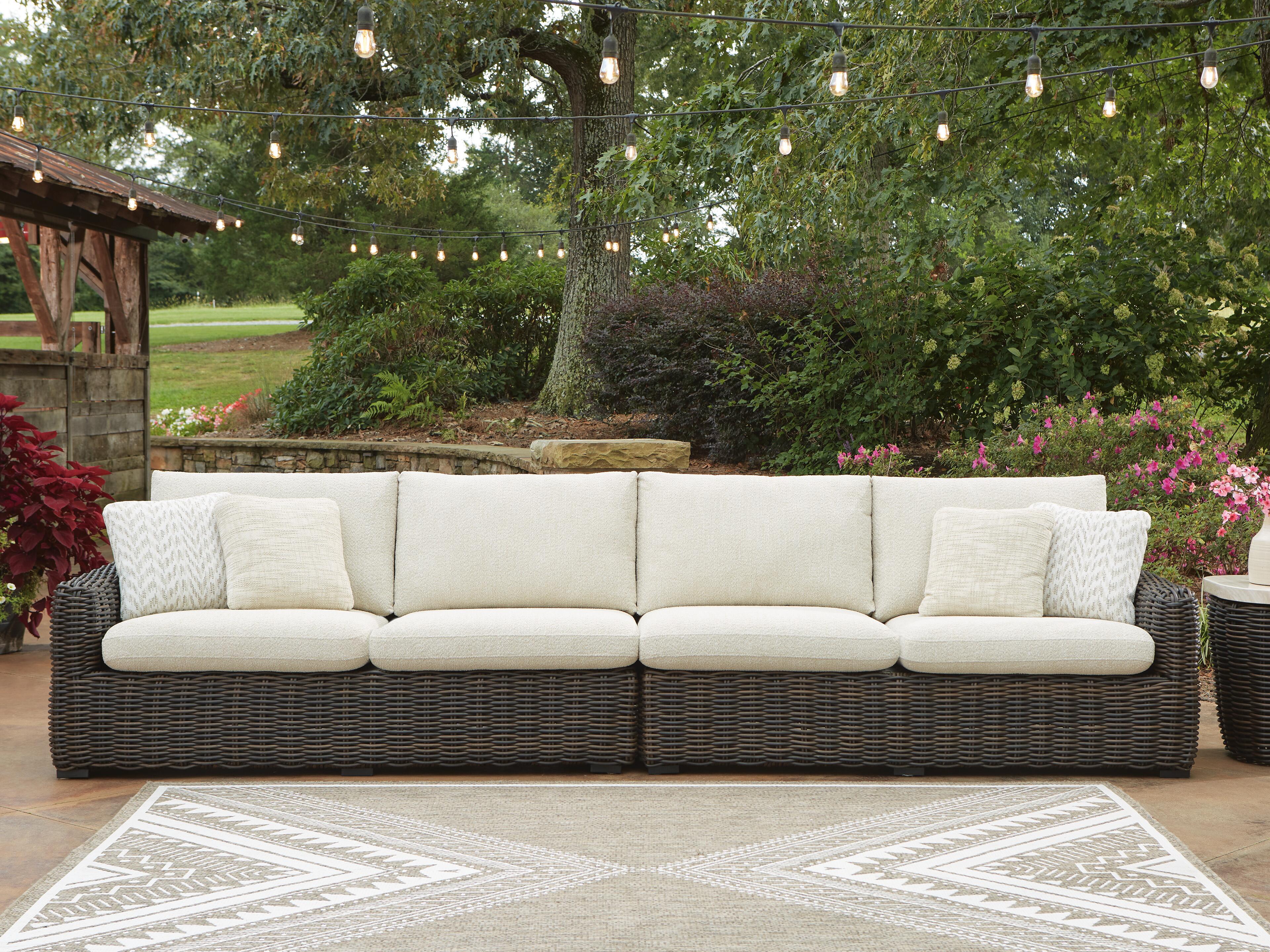Kimora Outdoor Right and Left-arm Facing Loveseat with Cushion (Set of 2) - image 1