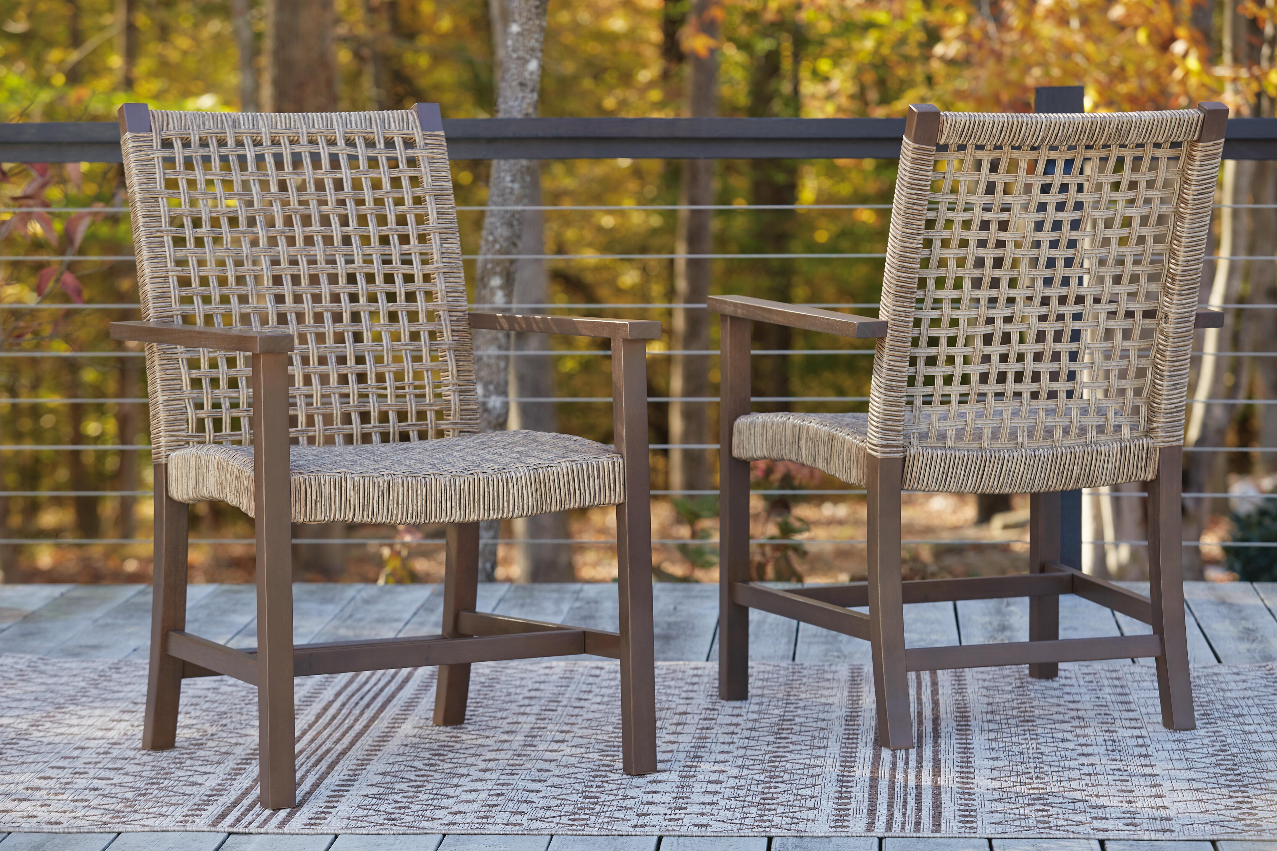 Germalia Outdoor Dining Arm Chair (Set of 2), , large
