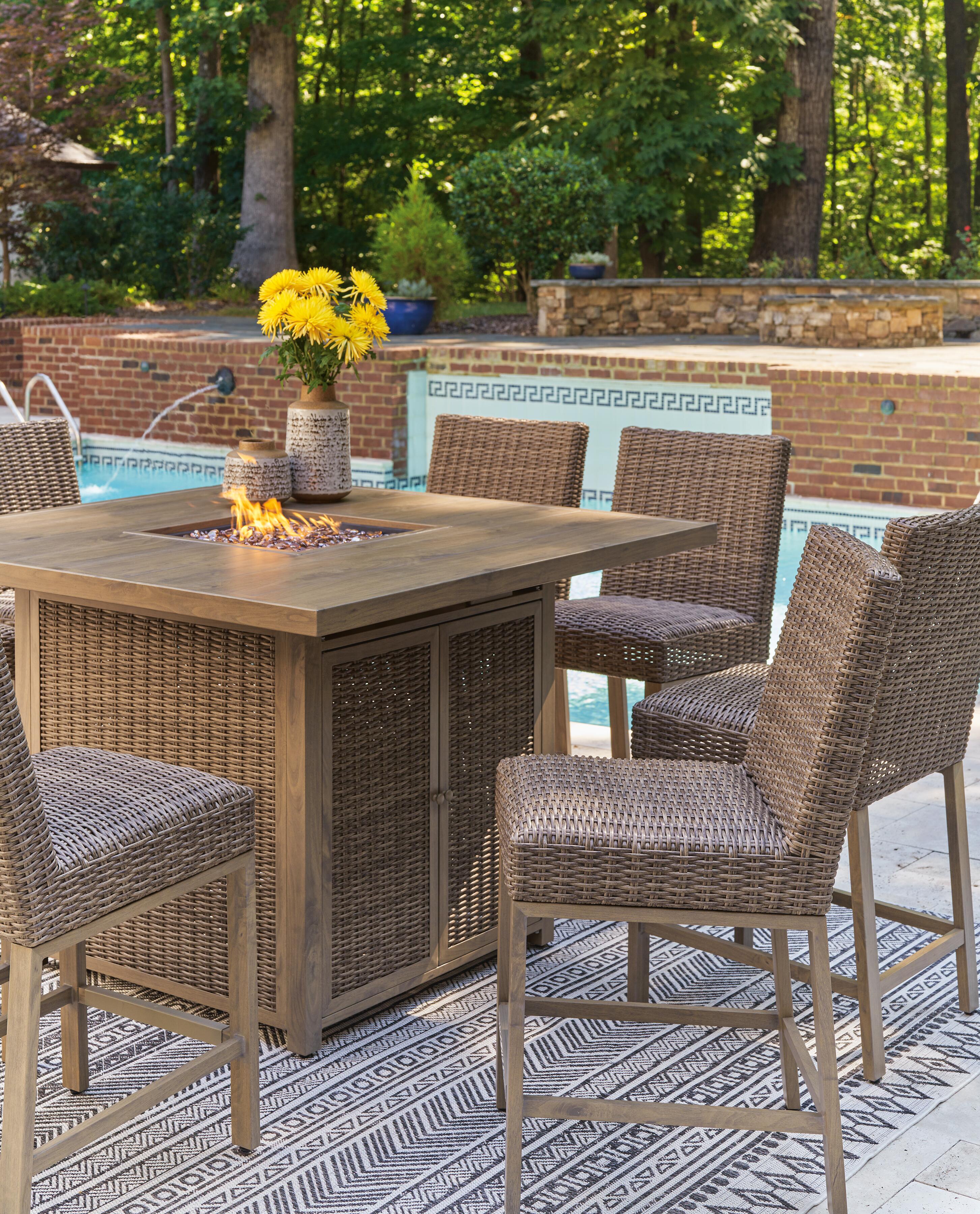 Walton Bridge Outdoor Bar Table with Fire Pit - image 10