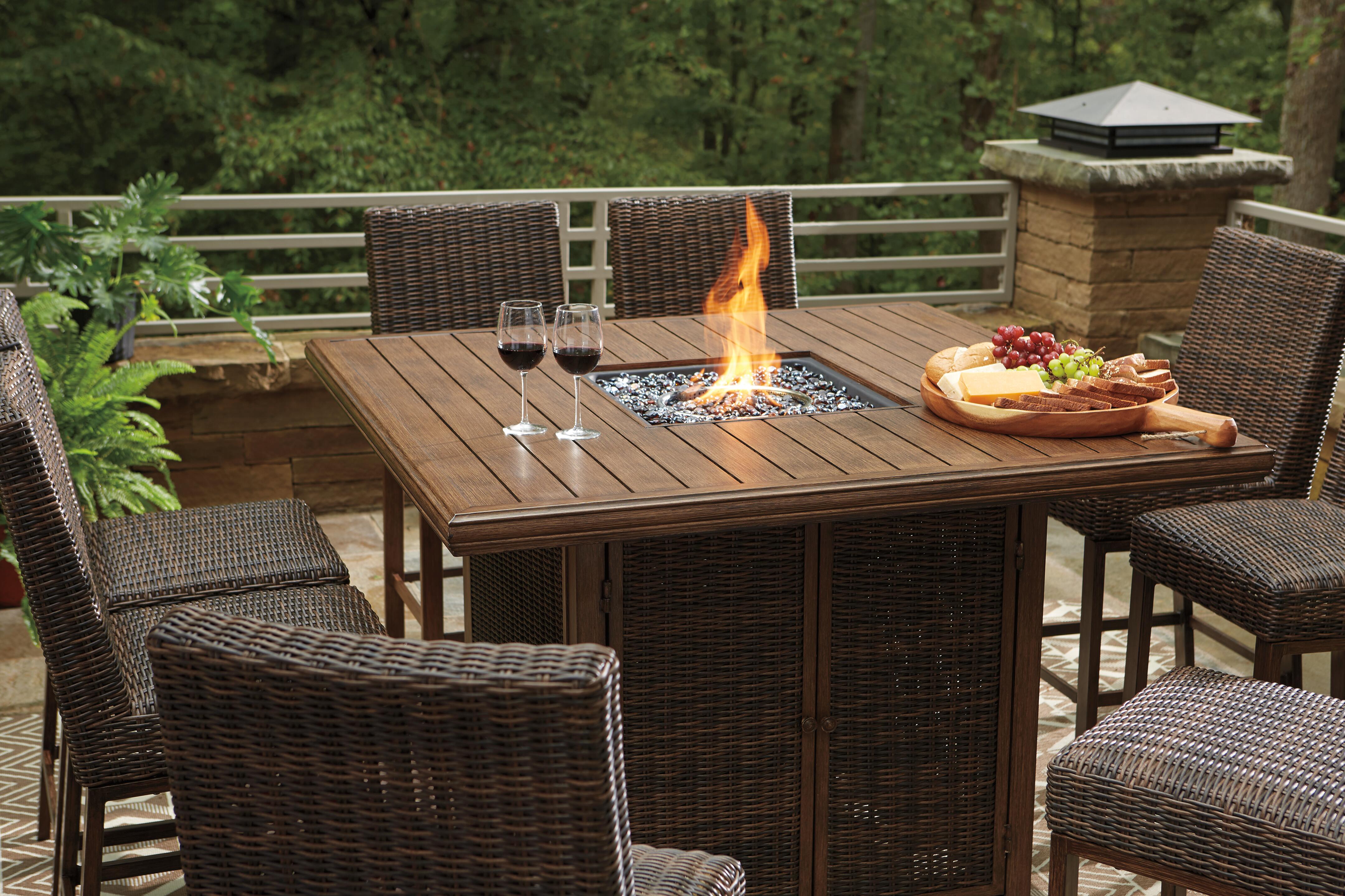 Paradise Trail Bar Table with Fire Pit - image 9