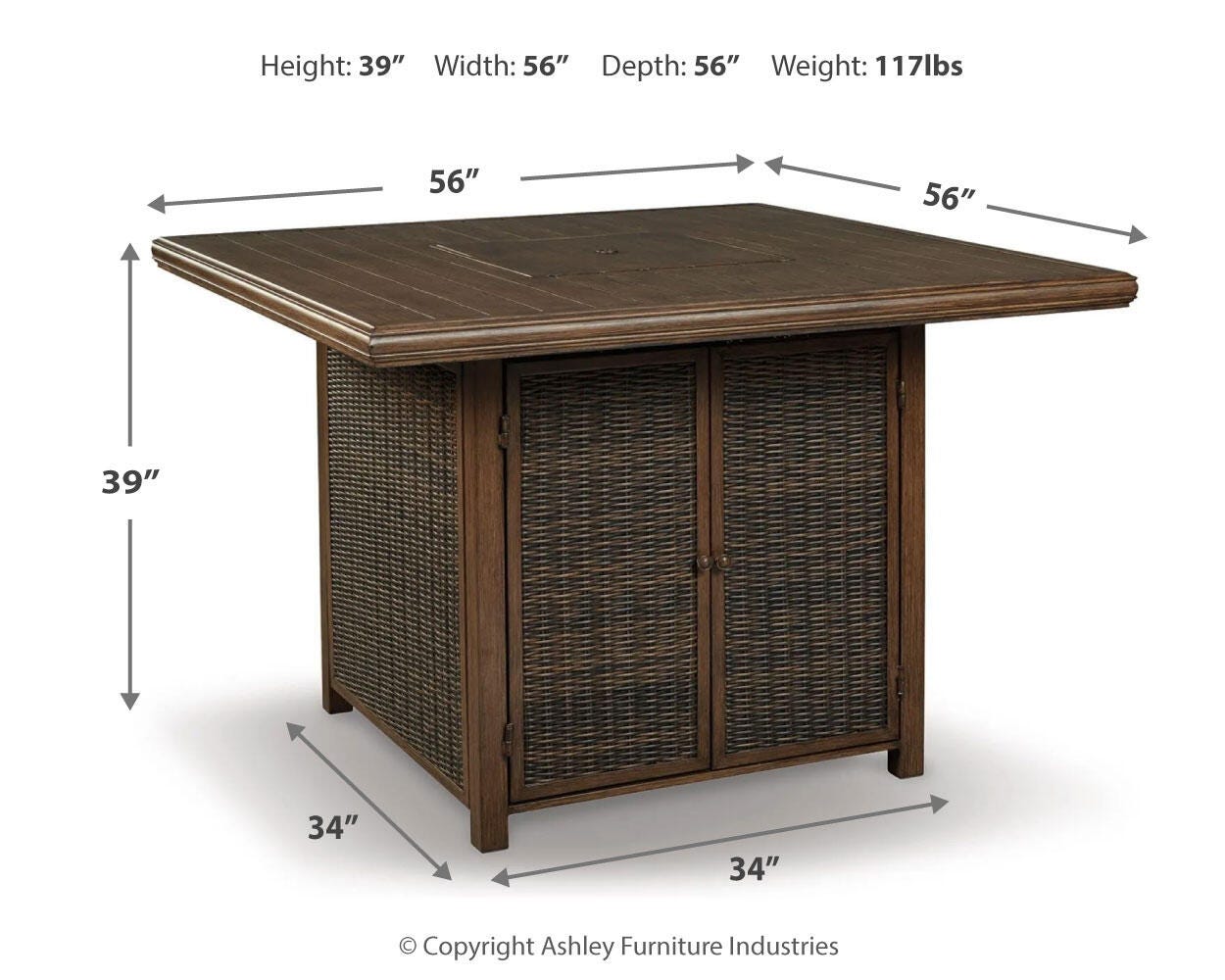 Paradise Trail Bar Table with Fire Pit - image 4