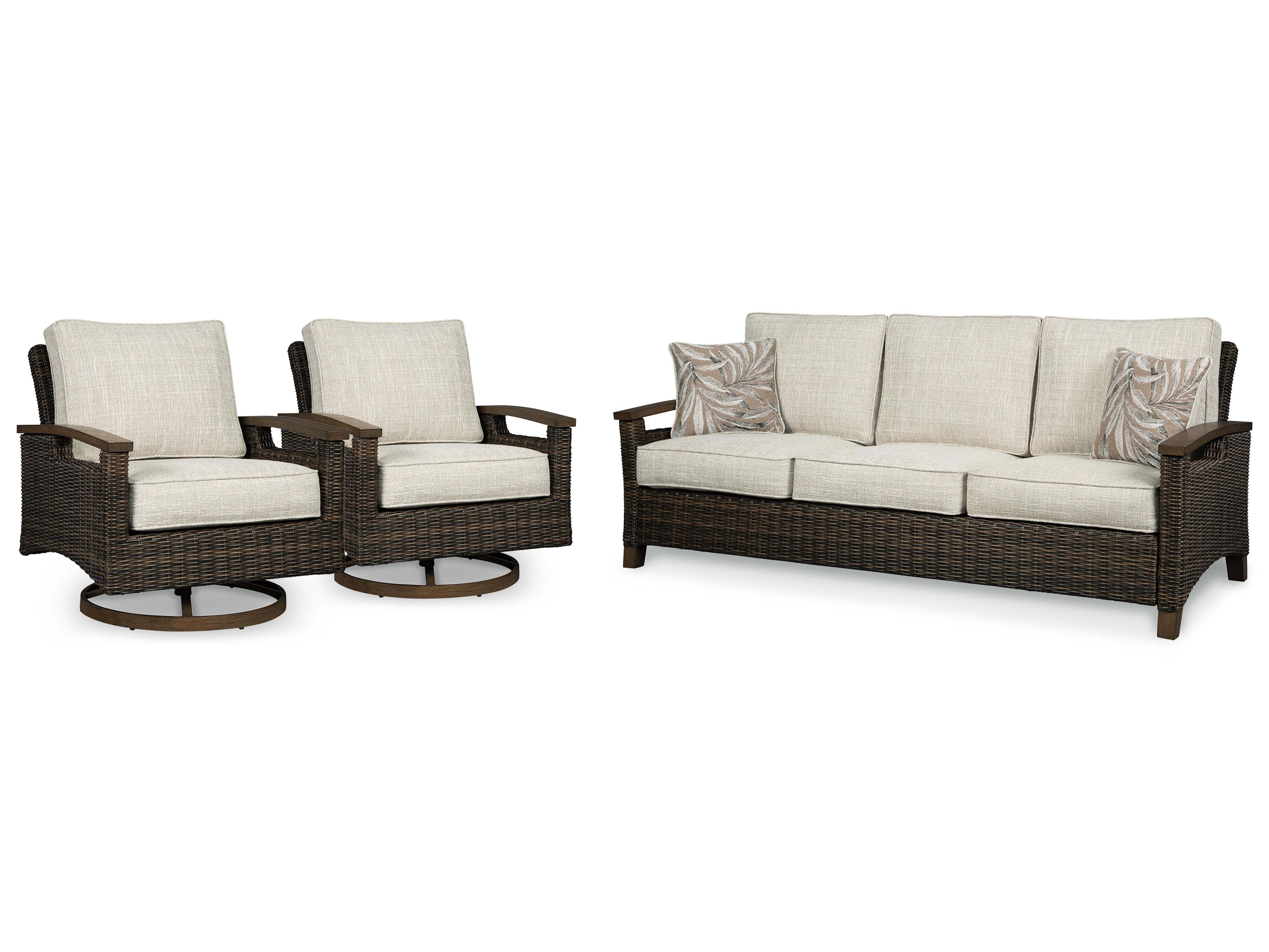Paradise Trail Outdoor Sofa with 2 Lounge Chairs, , large