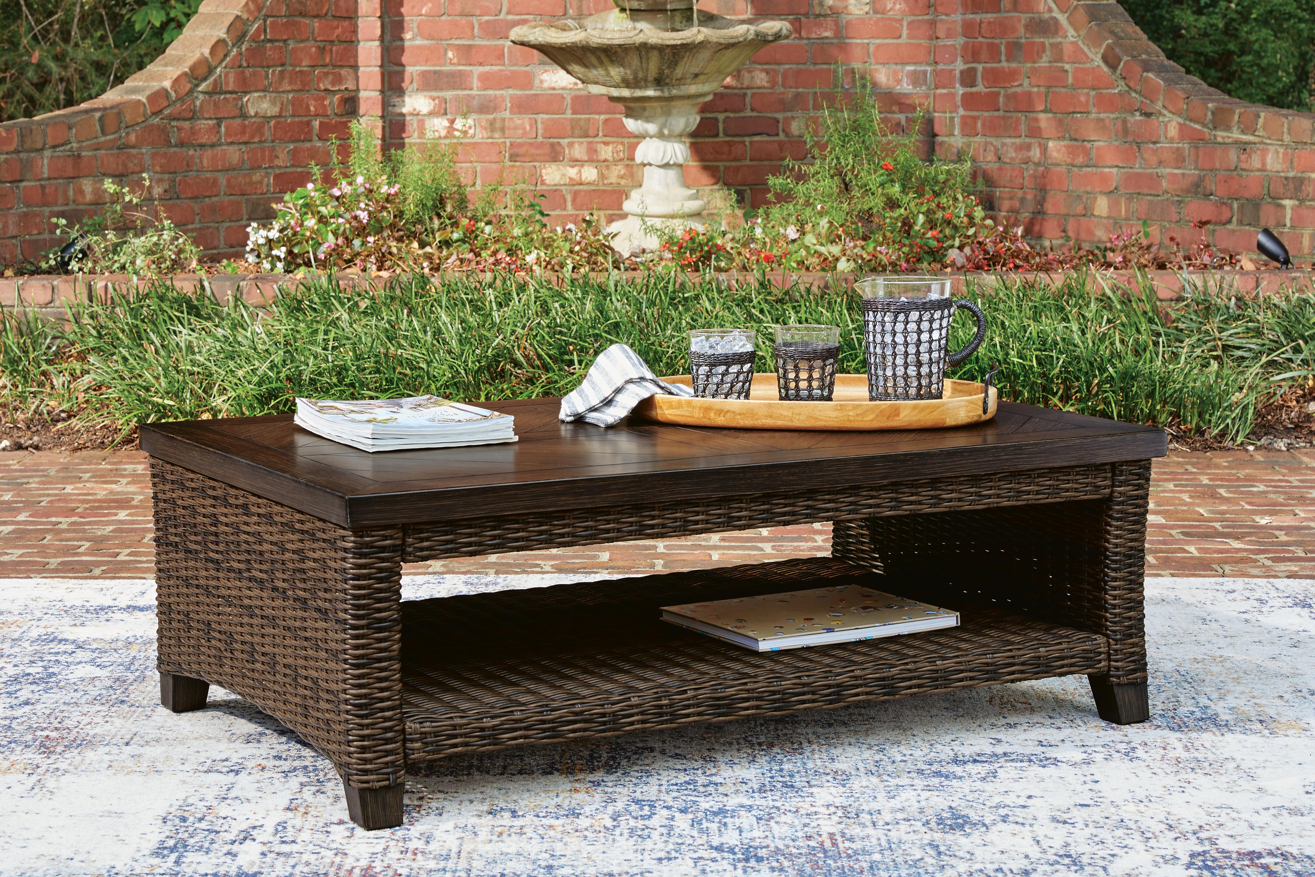 Drakes Beach Outdoor Sofa and Loveseat with Coffee Table, , large