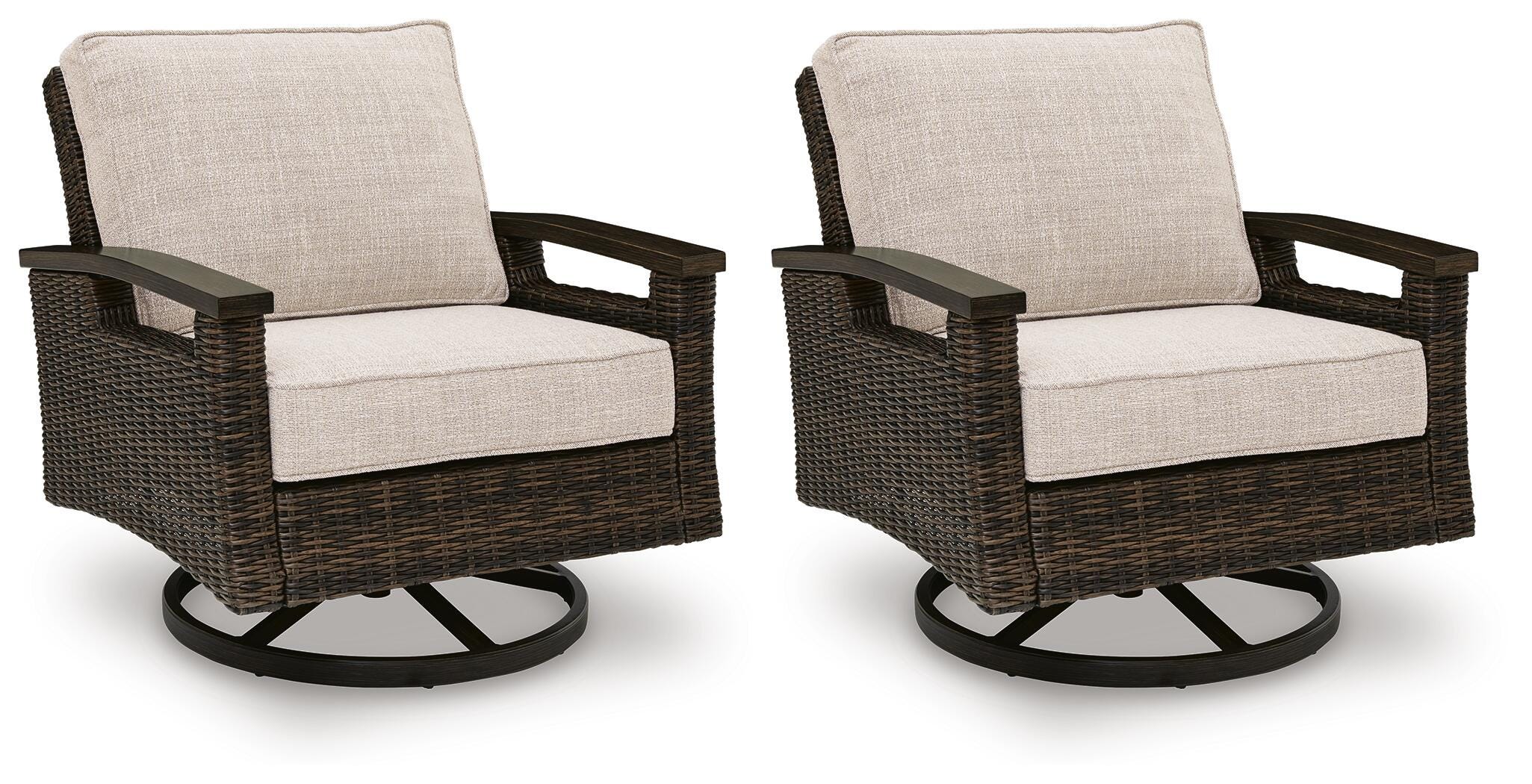 Drakes Beach Outdoor Swivel Lounge Chair (Set of 2) - image 2