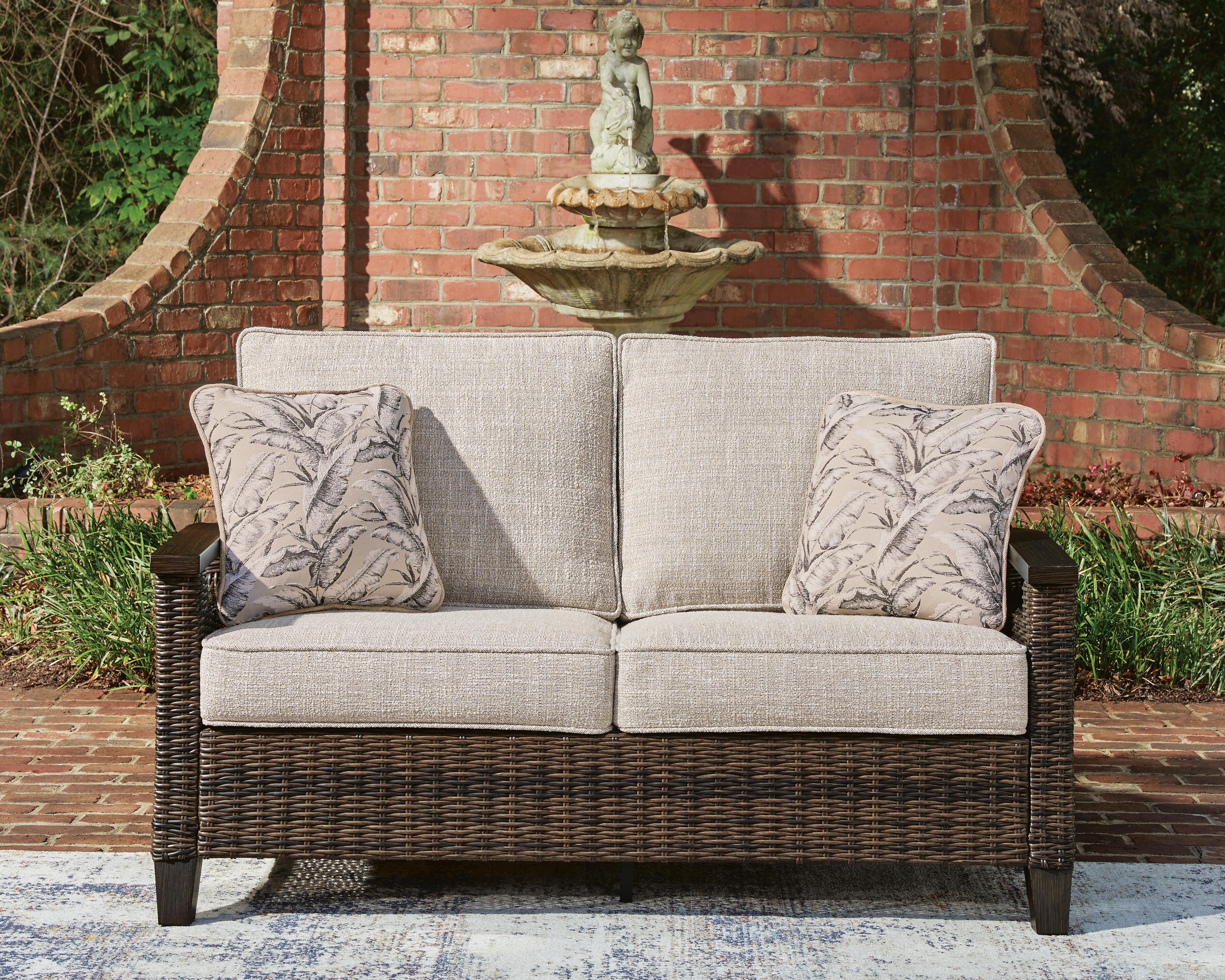 tdfアイボリー Drakes Beach Outdoor Sofa and Loveseat | Ashley