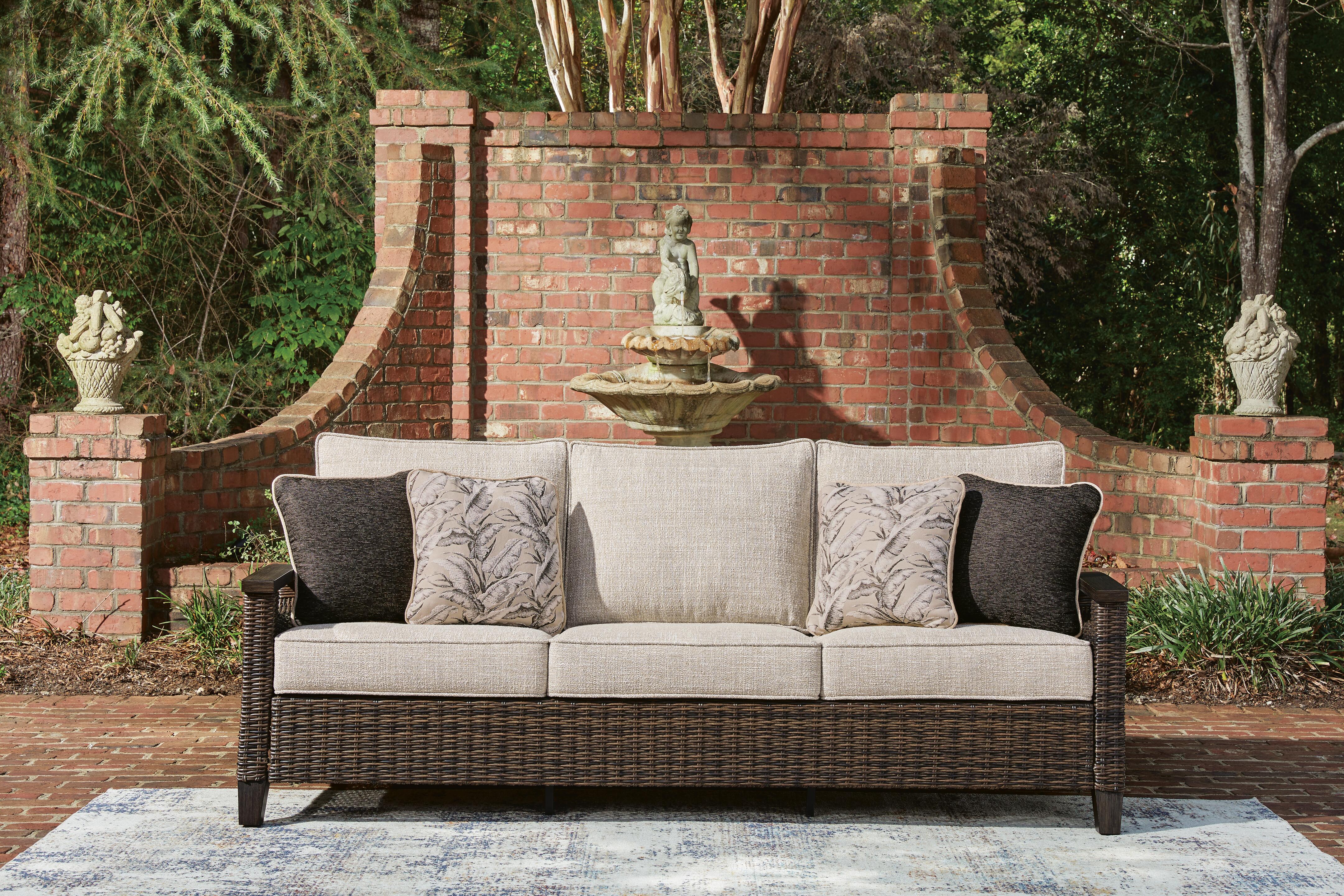 Drakes Beach Outdoor Sofa with 2 Lounge Chairs, , large