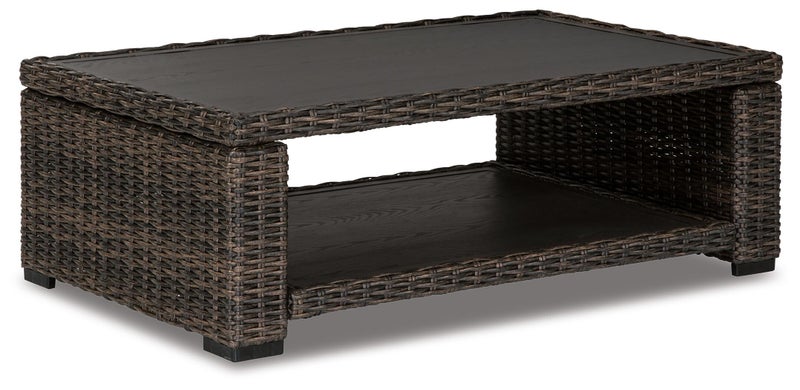 Grasson Lane Outdoor Coffee Table, Brown