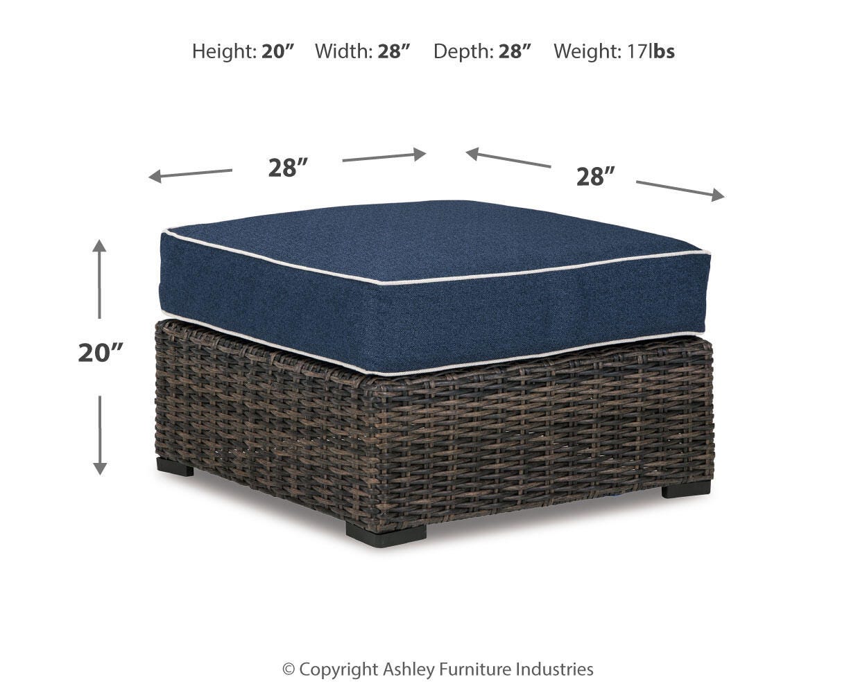 Grasson Lane Ottoman with Cushion - image 6
