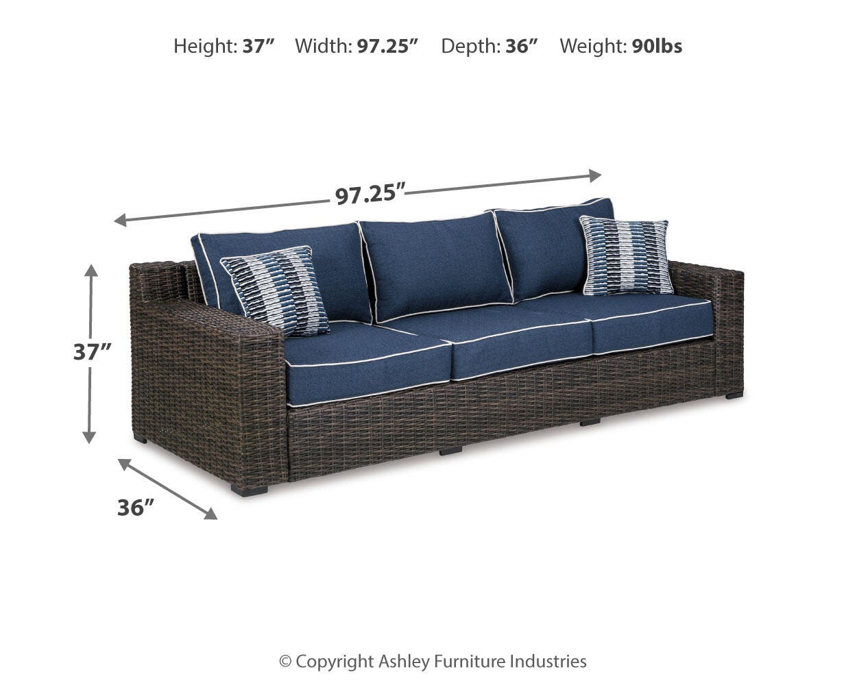 Grasson Lane Sofa with Cushion - image 4