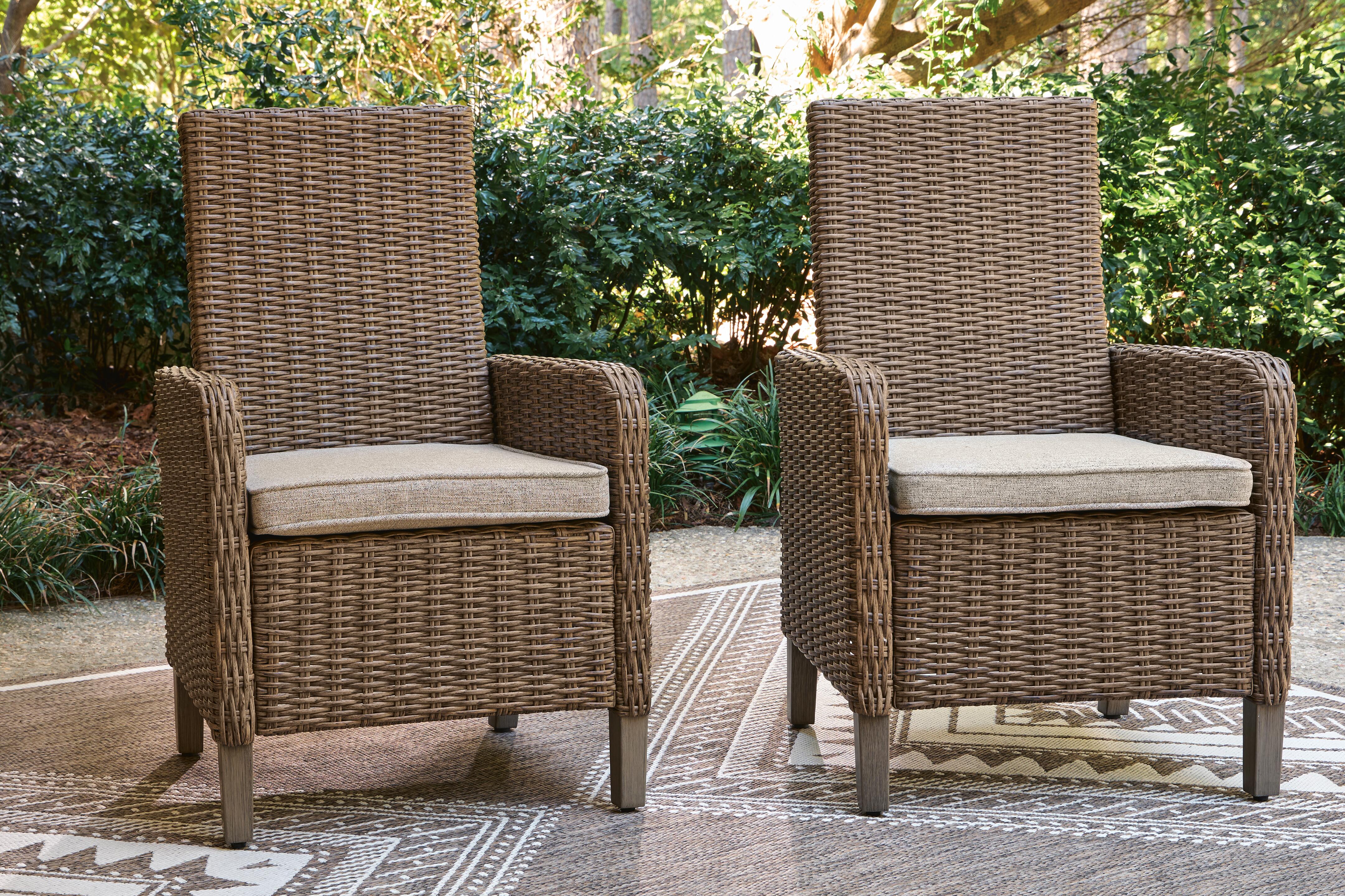 Revare Beach Outdoor Dining Table and 4 Chairs and Bench, , large