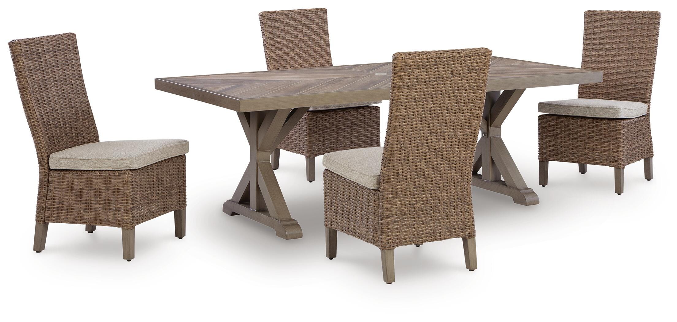 Revare Beach Outdoor Dining Table and 4 Chairs