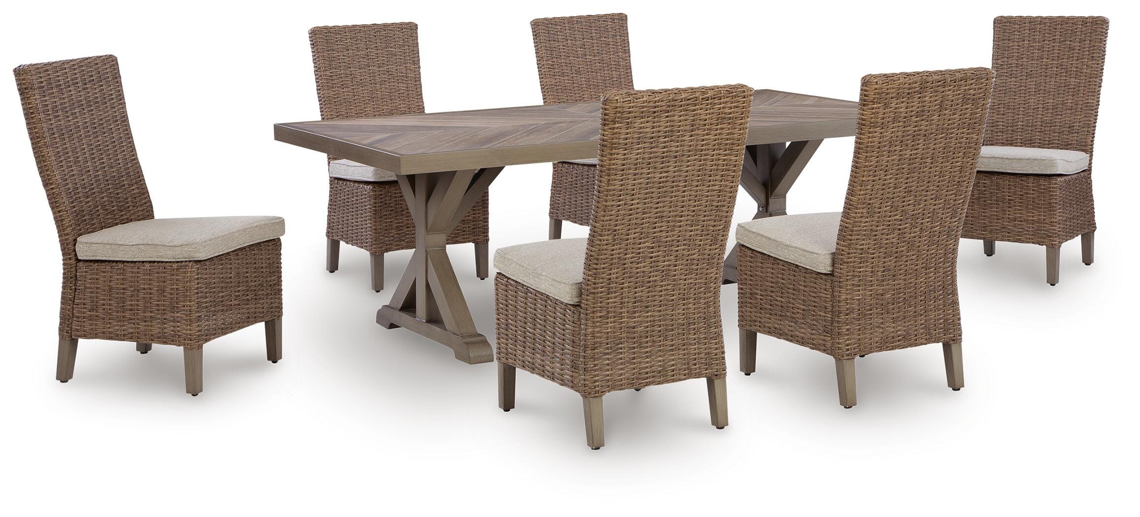 Revare Beach Outdoor Dining Table and 6 Chairs