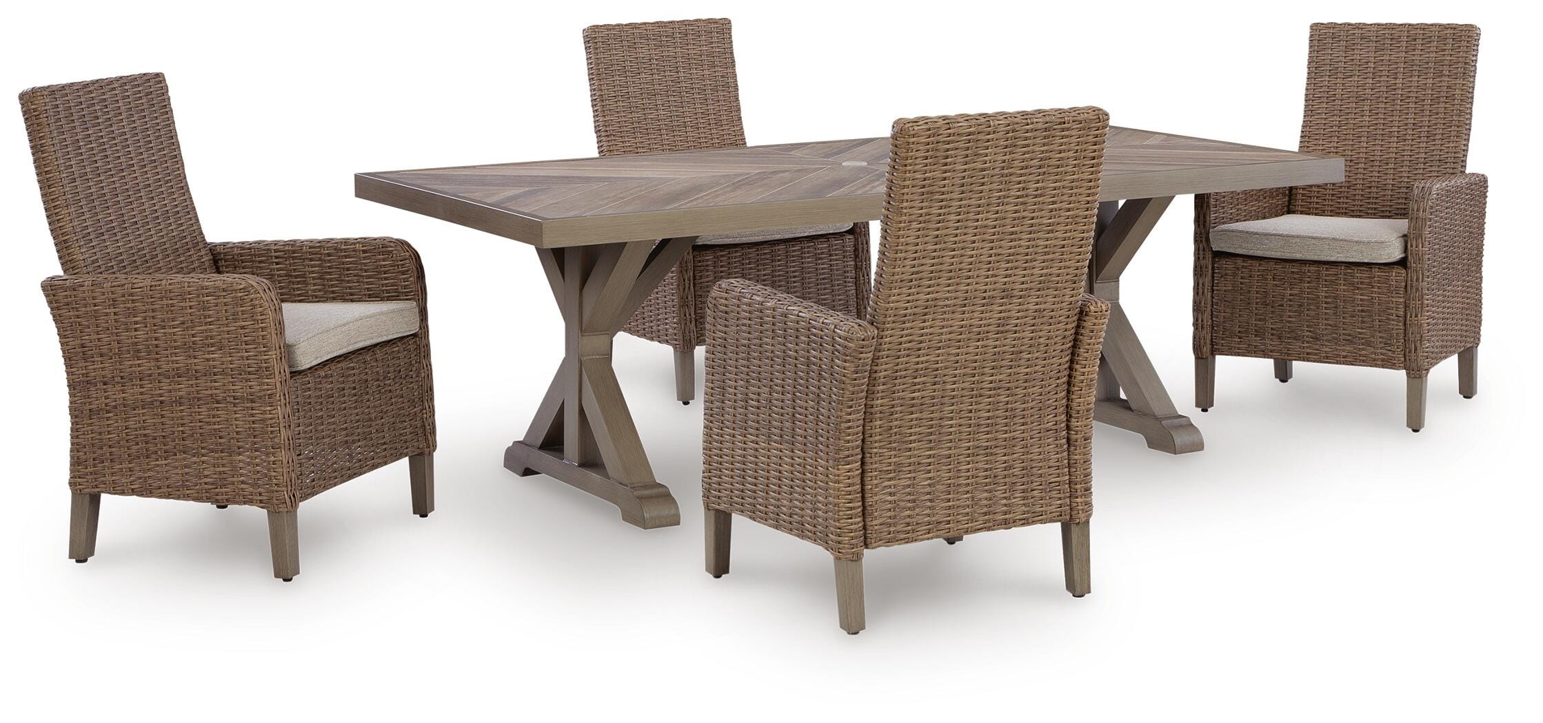 Revare Beach Outdoor Dining Table and 4 Chairs